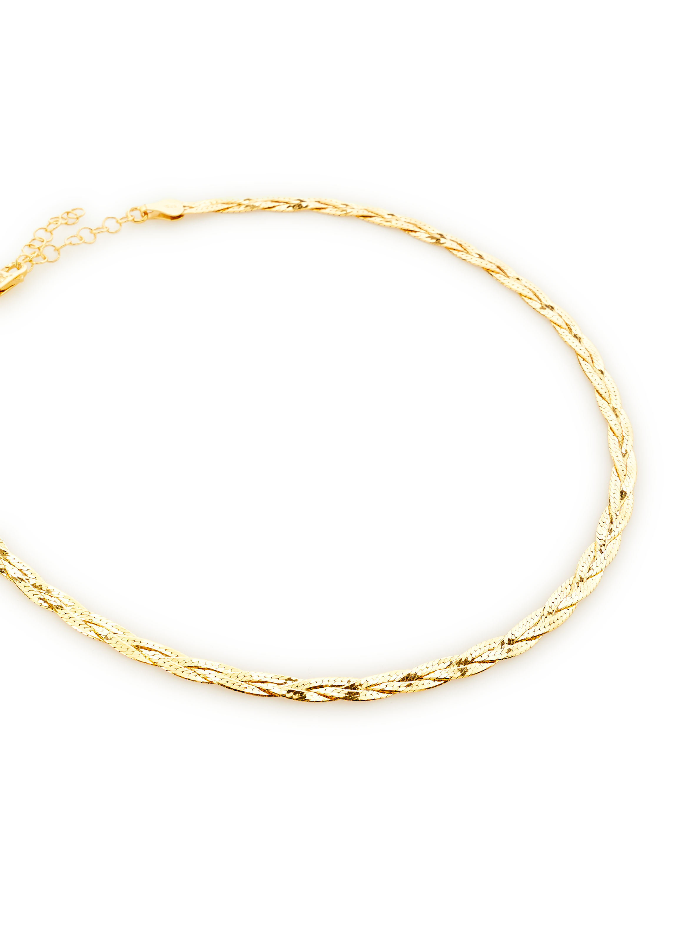 Collier chaine tressé