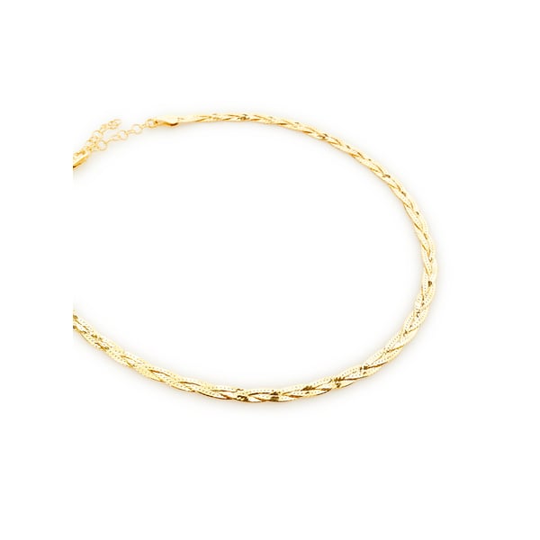 Collier chaine tressé