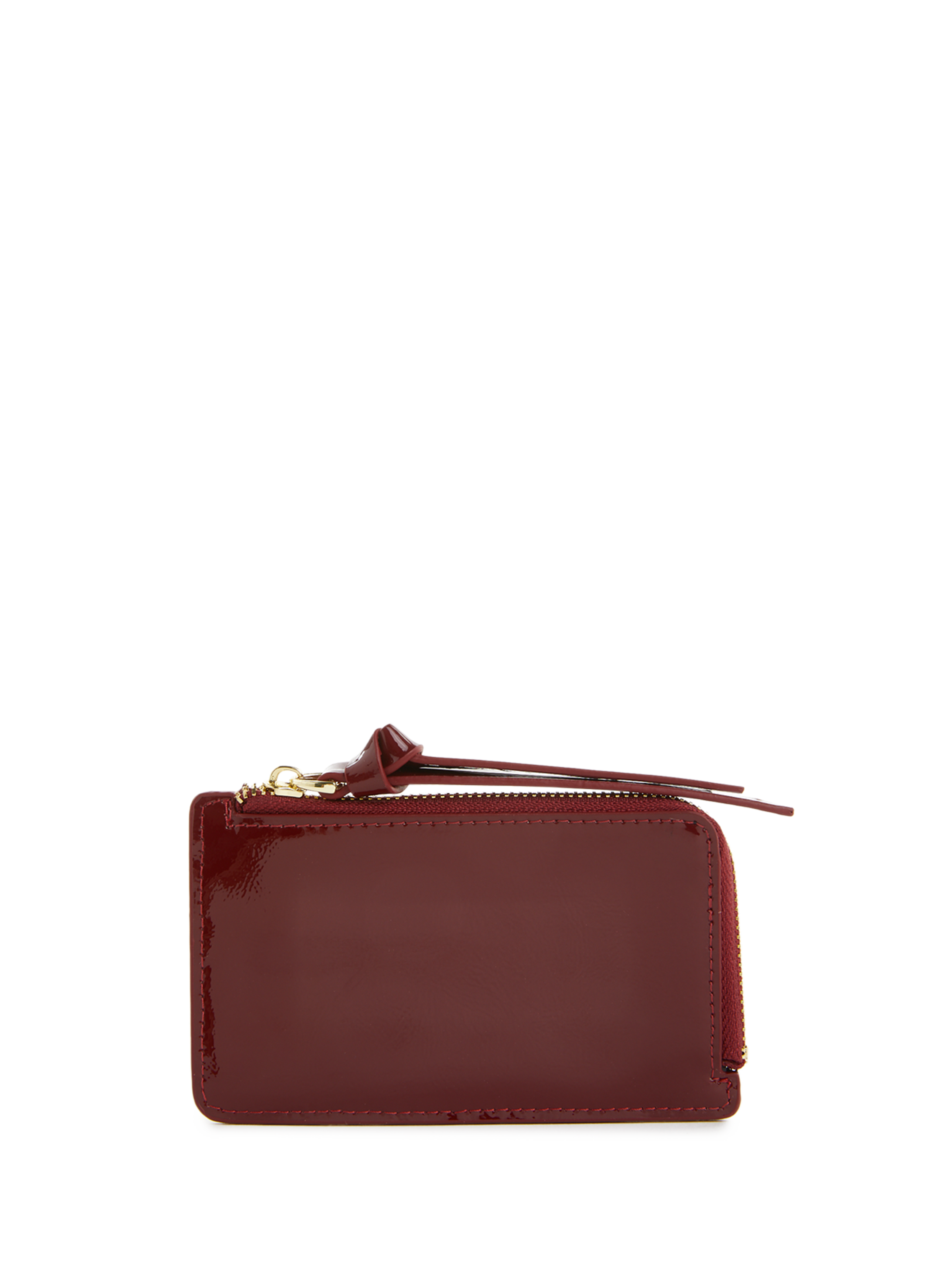 Porte-cartes en cuir verni