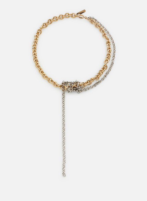 Halskette mit halber GoldketteJUSTINE CLENQUET 