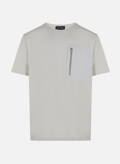 Gray bi-material t-shirtHERNO 