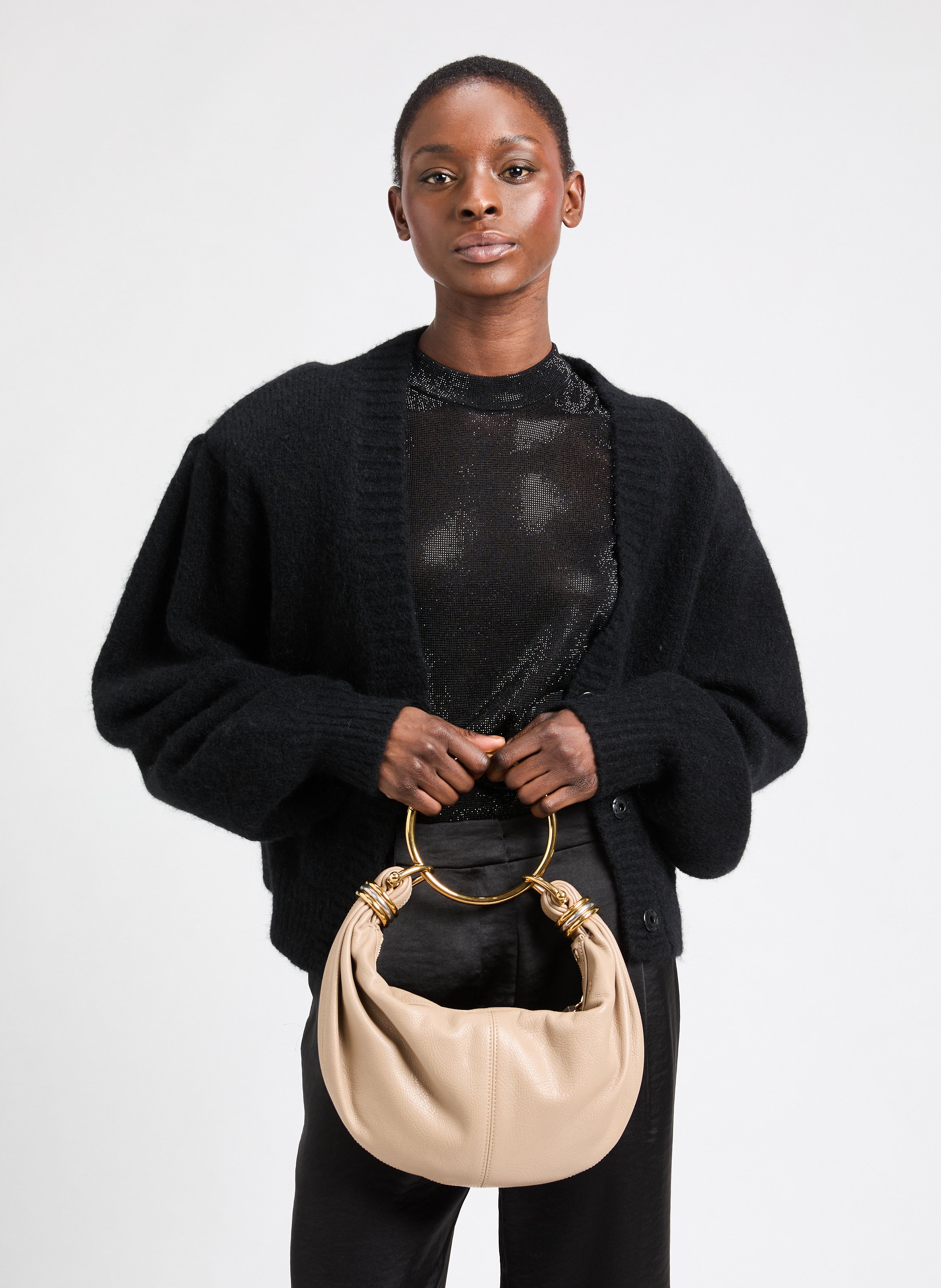 Petit sac Hobo Bracelet en cuir CHLOÉ Gris