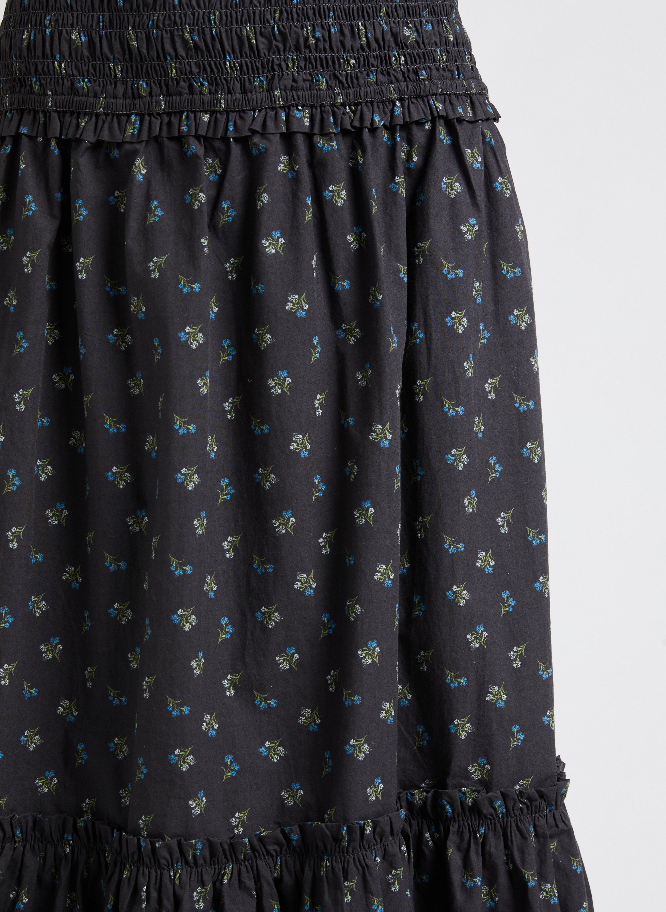 Jupe évasée à motif  GANNI Noir