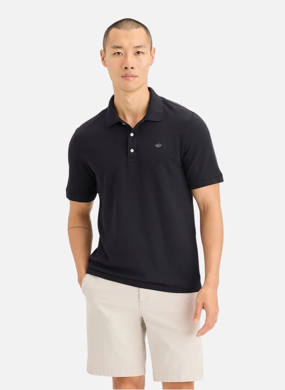 Polo slim Noir by DOCKERS DOCKERS Polo slim Noir