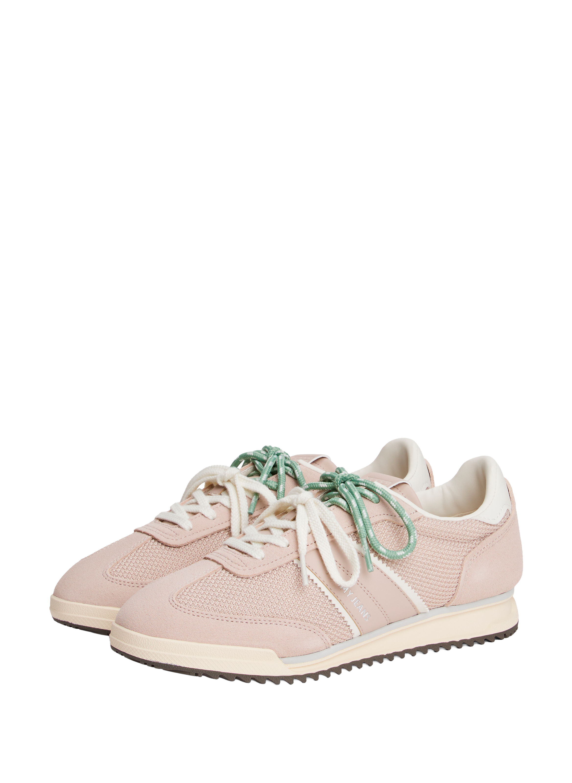 Two-tone serrated sole sneakers TOMMY HILFIGER Brown