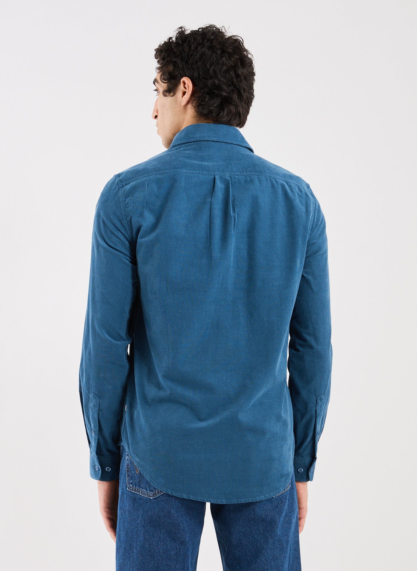 Chemise côtelée en coton SAMSOE SAMSOE Bleu