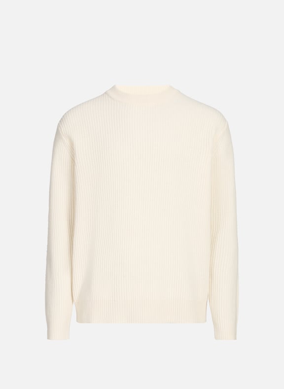 Pull col rond en laine Blanc by LES DEUX LES DEUX Pull col rond en laine Blanc