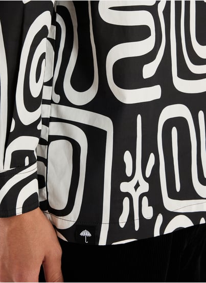 Oversized cotton shirt with patterns HELAS CAPS Oversized cotton shirt with patterns HELAS CAPS