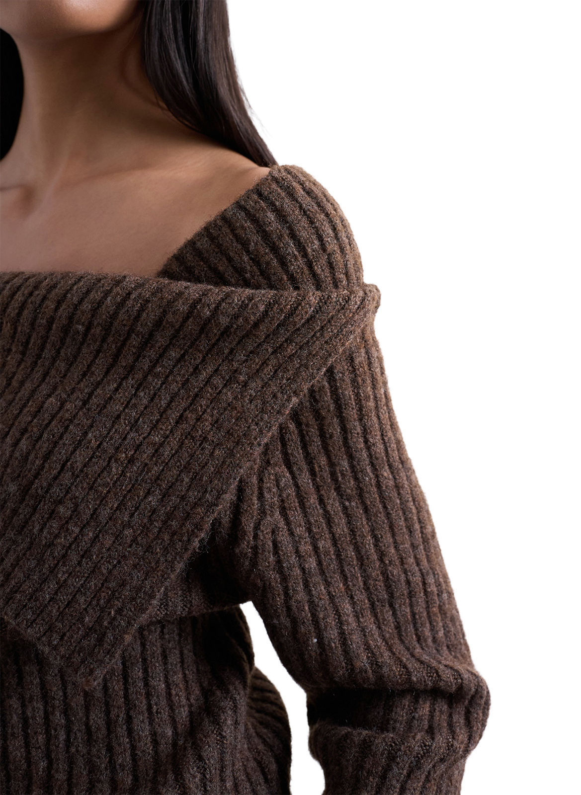 Pull en maille TOPSHOP Marron