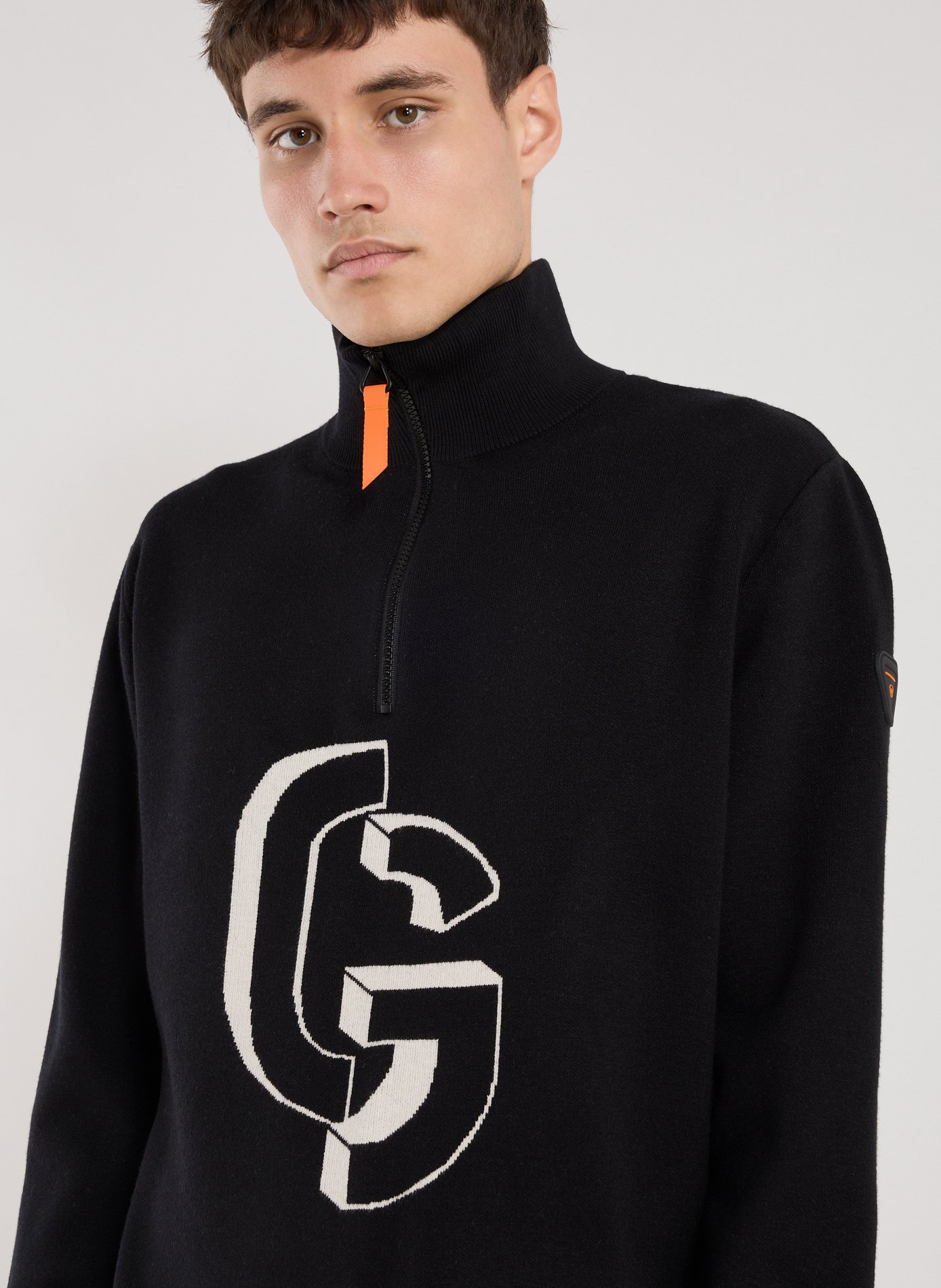 Pull col montant zippé GERTRUDE ET GASTON Noir