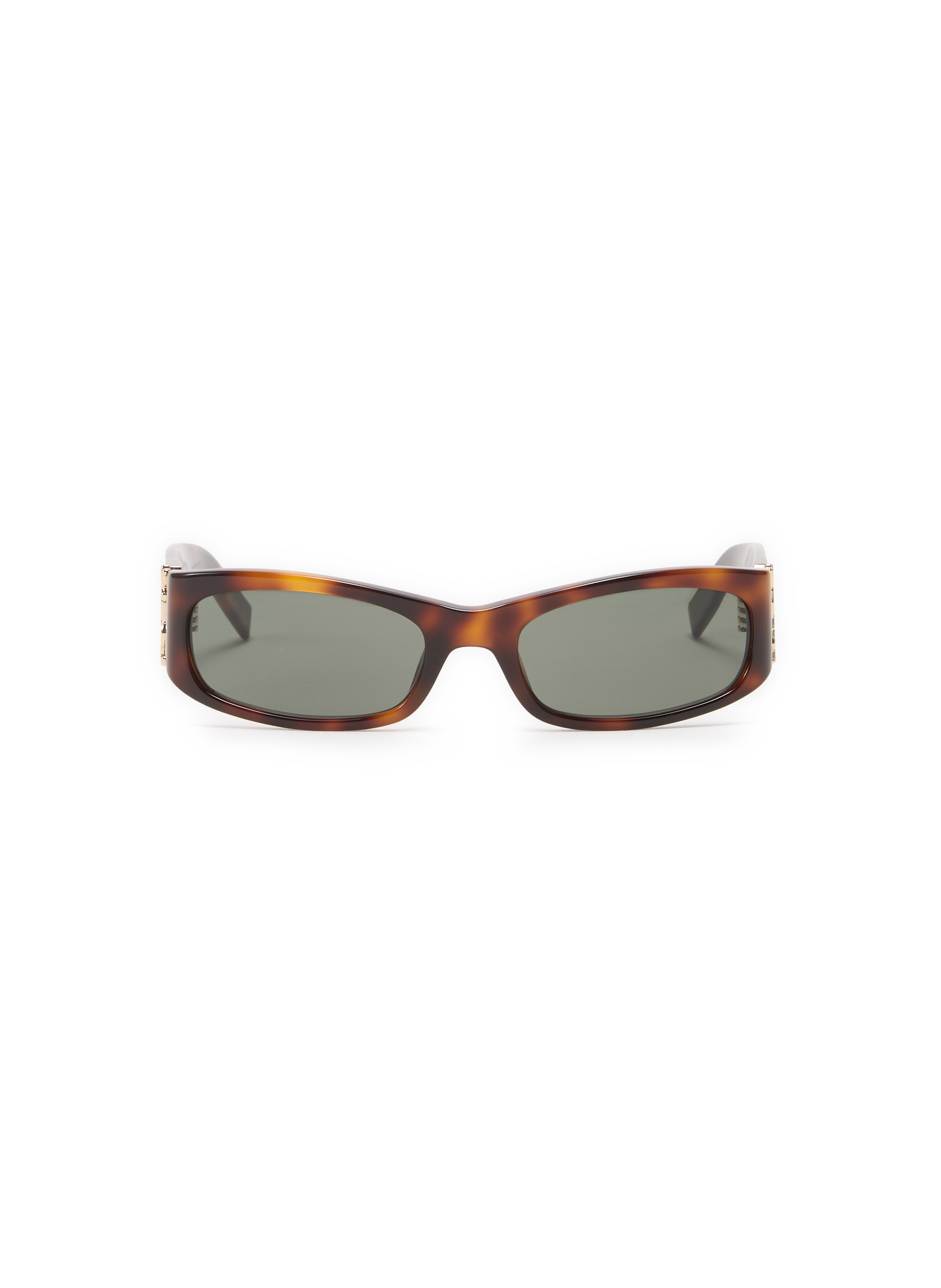 SAINT LAURENT Rectangular acetate sunglasses Brown