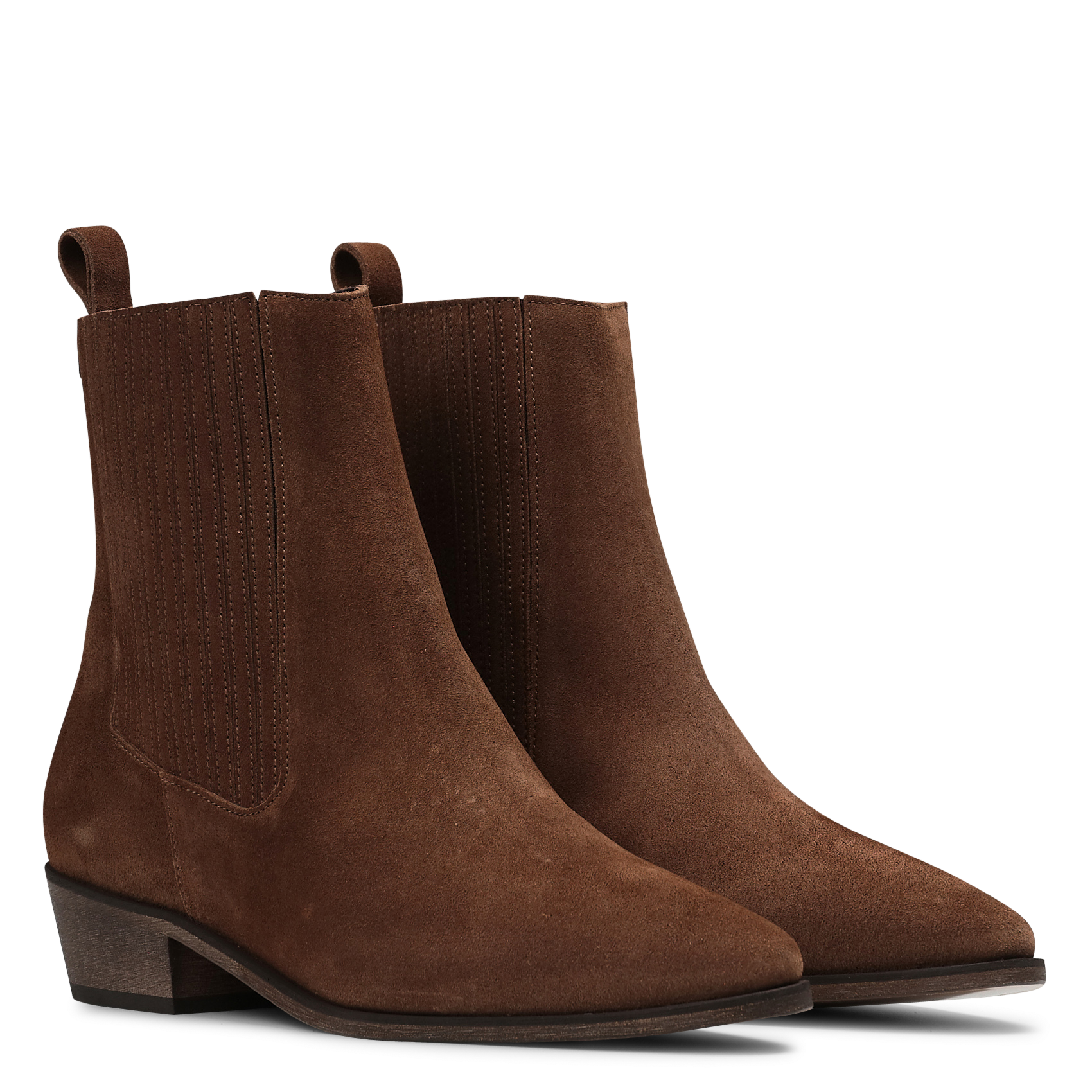 Bottines en cuir velours teva ANTHOLOGY Marron