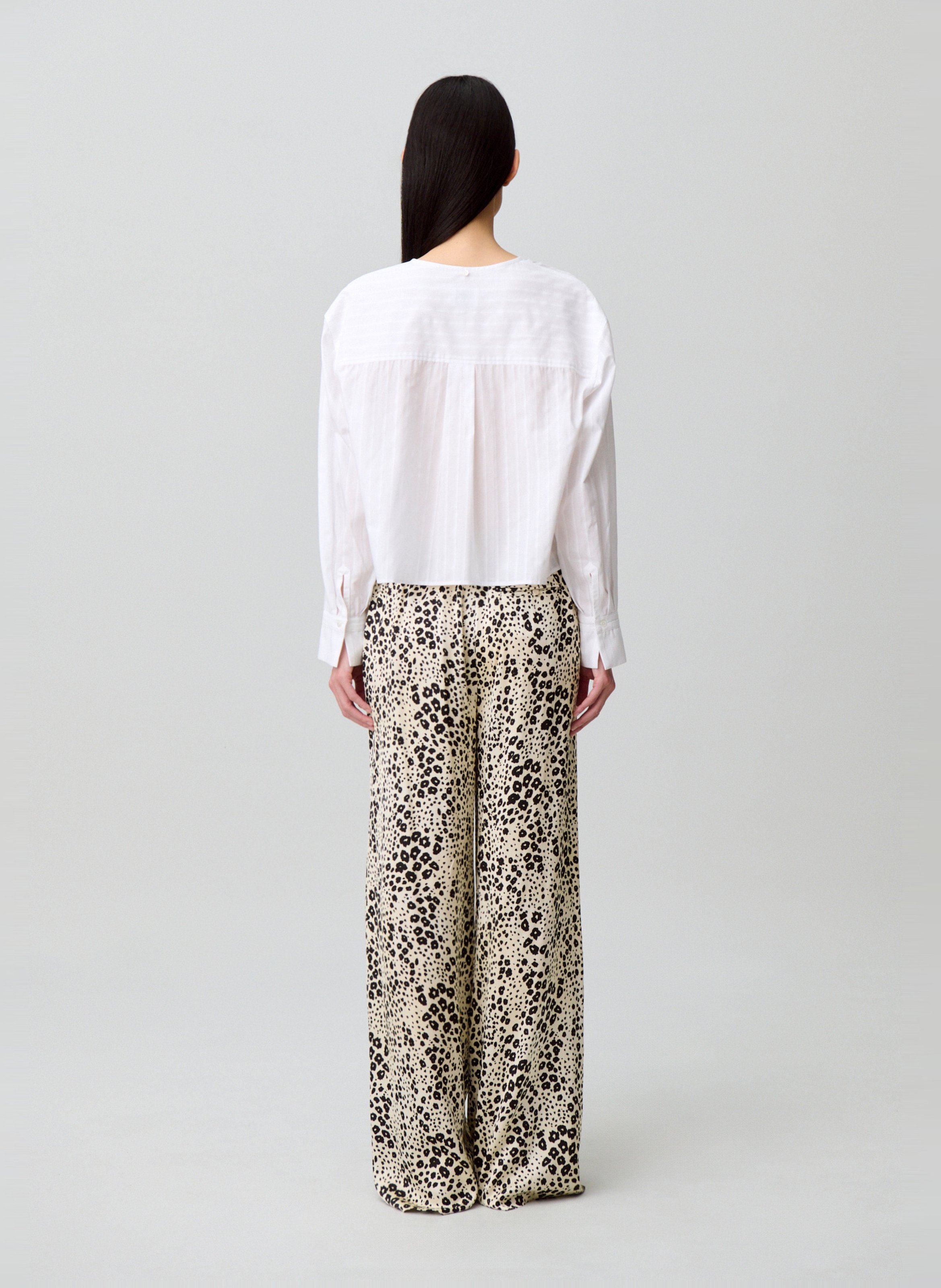 Chemise col rond en coton CLAUDIE PIERLOT Blanc