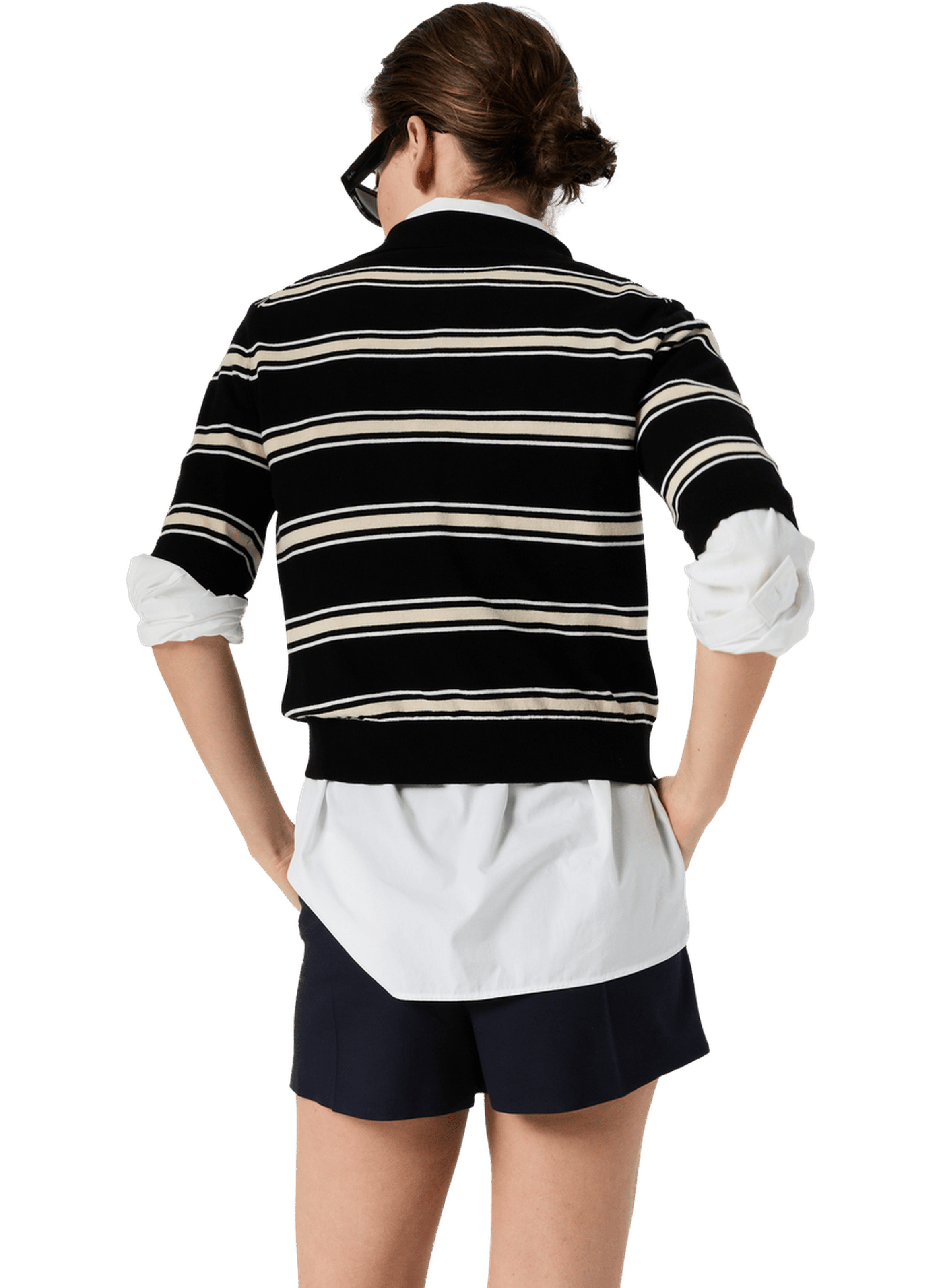 Polo rayé à manches courtes - leila GERARD DAREL Noir