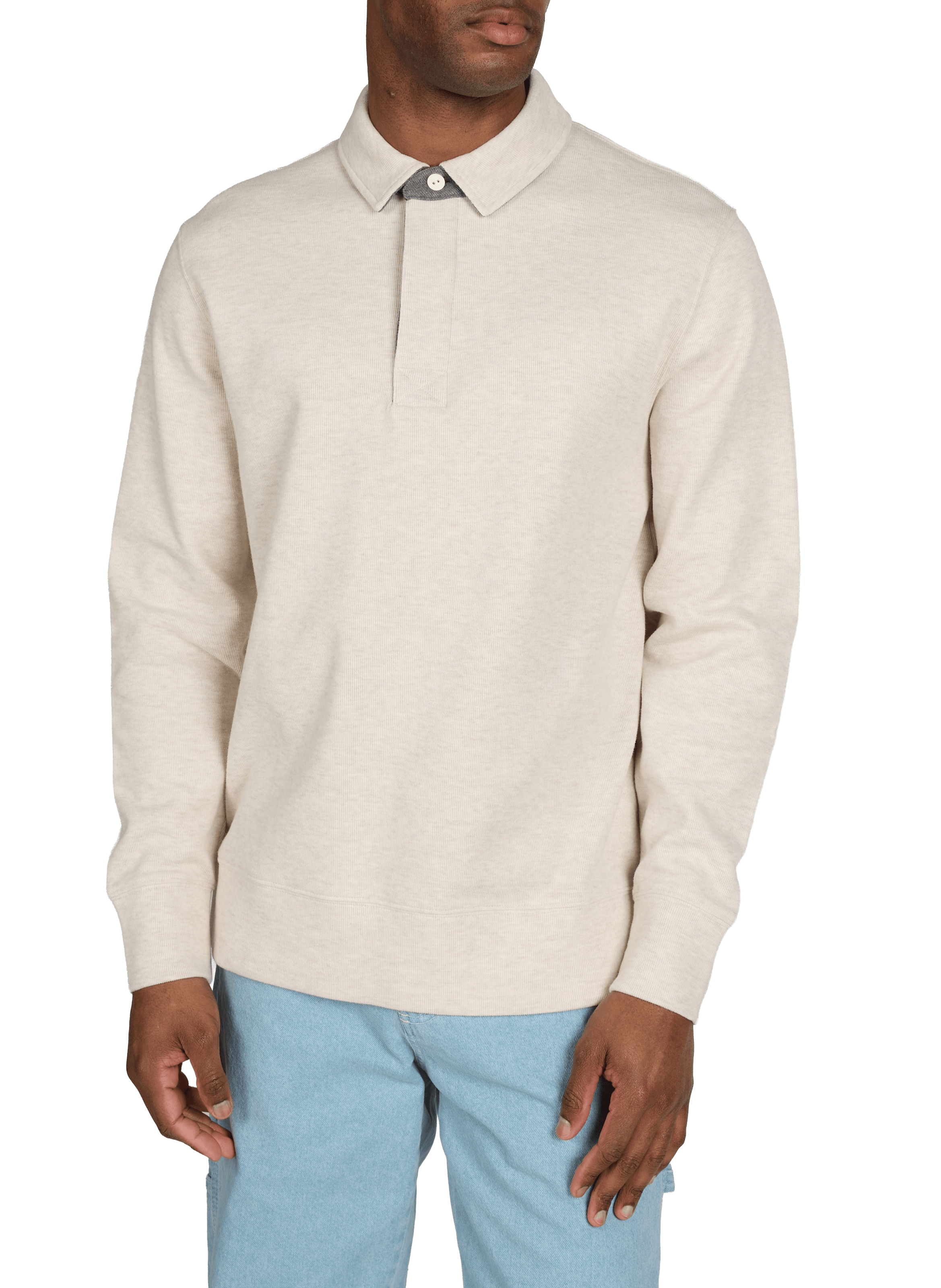 Long-sleeved cotton polo shirt GANT Beige