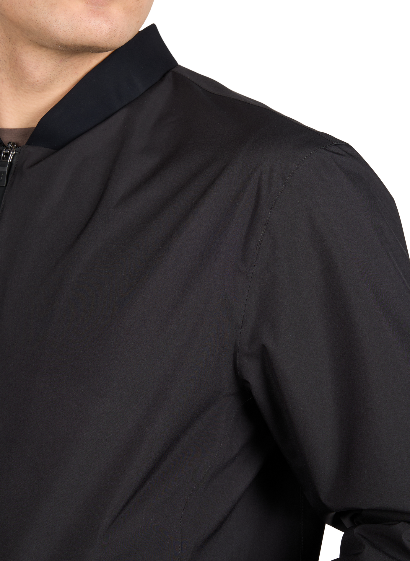 Solid long-sleeved zip-up jacket HERNO Black