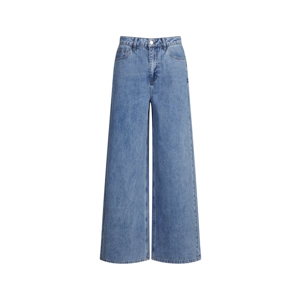 Jean droit taille haute en coton Jean droit taille haute en coton