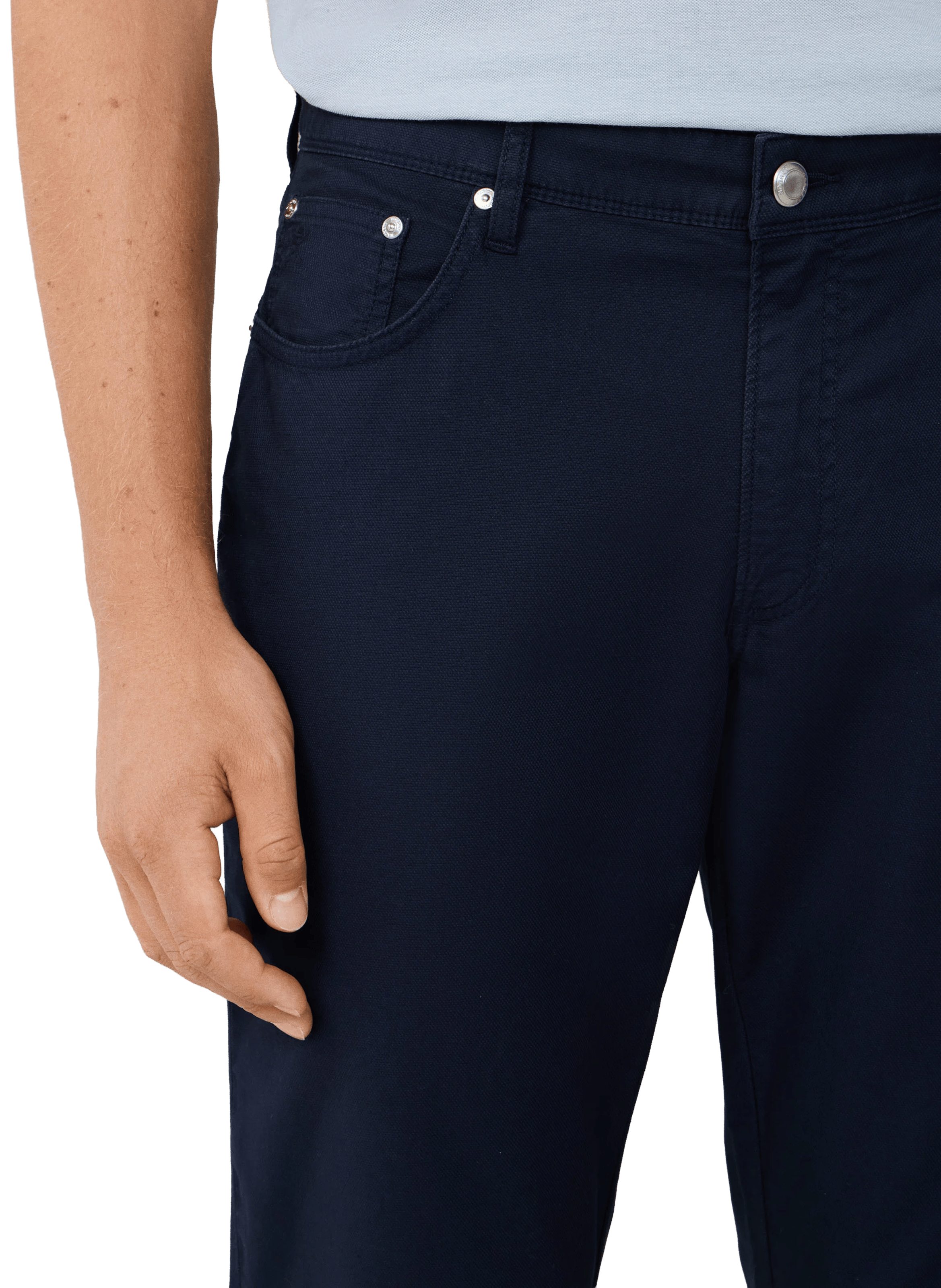 Pantalon chino en coton mélangé HACKETT Bleu