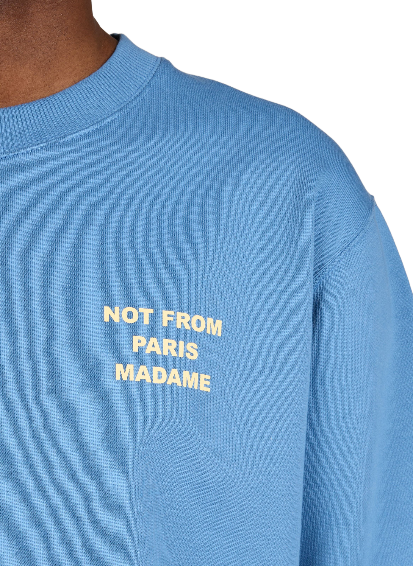 Sweat brodé au dos en coton DROLE DE MONSIEUR Bleu