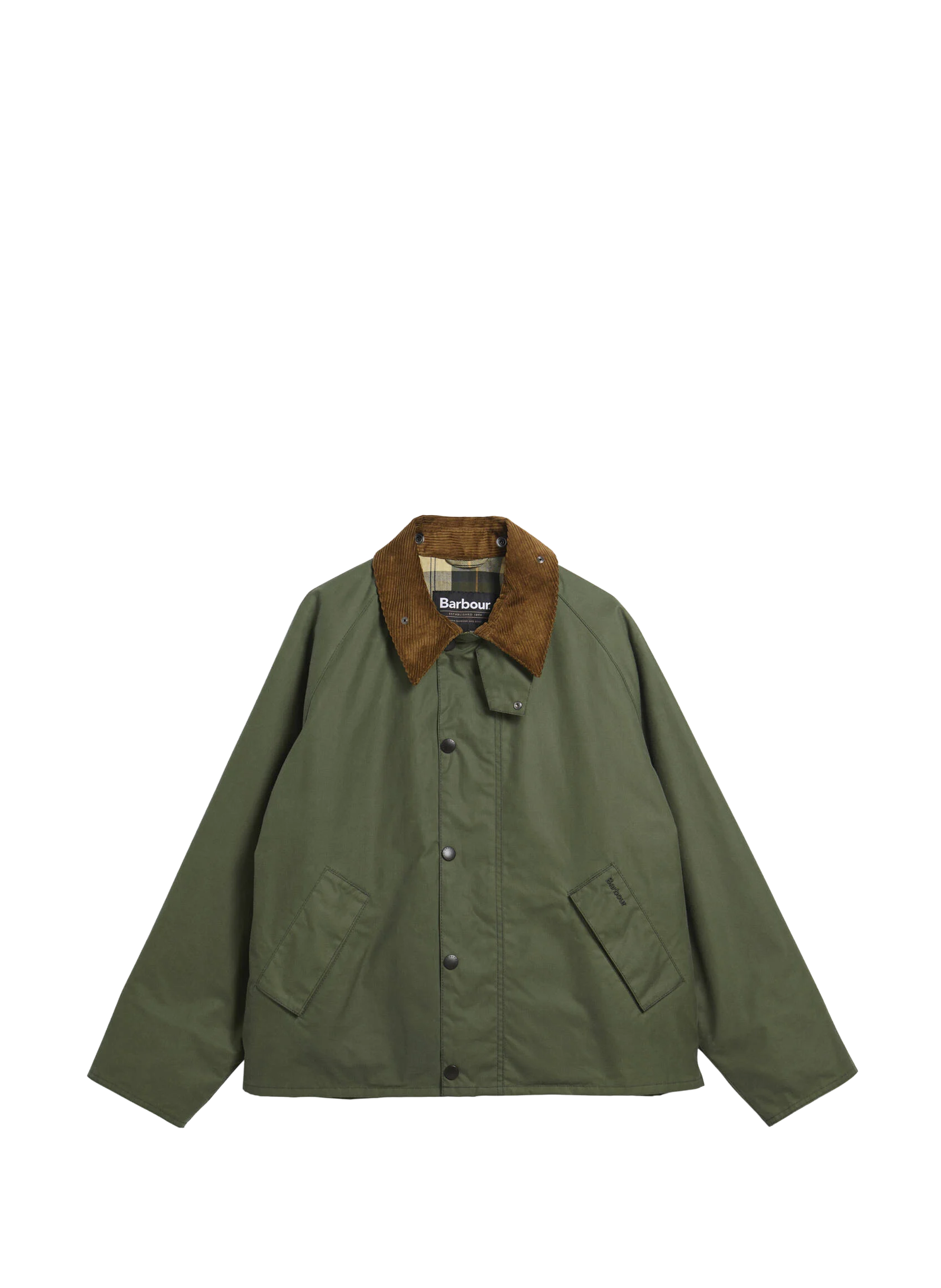 Parka droite en coton BARBOUR Vert
