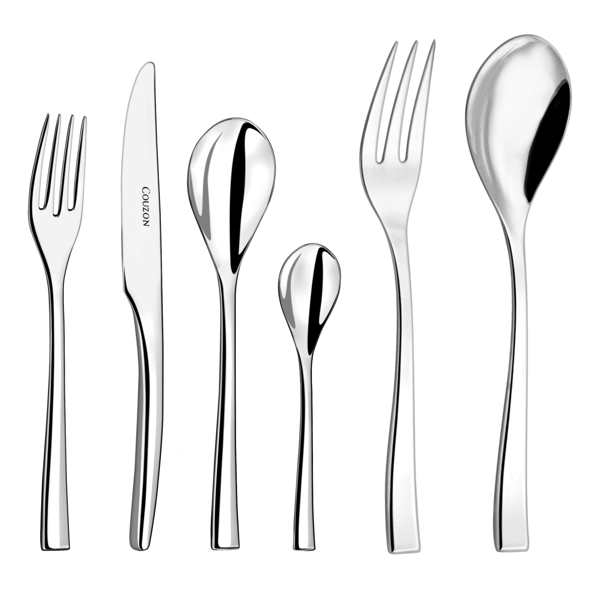 Steel - ménagère 50 pièces en coffre bois COUZON Argent