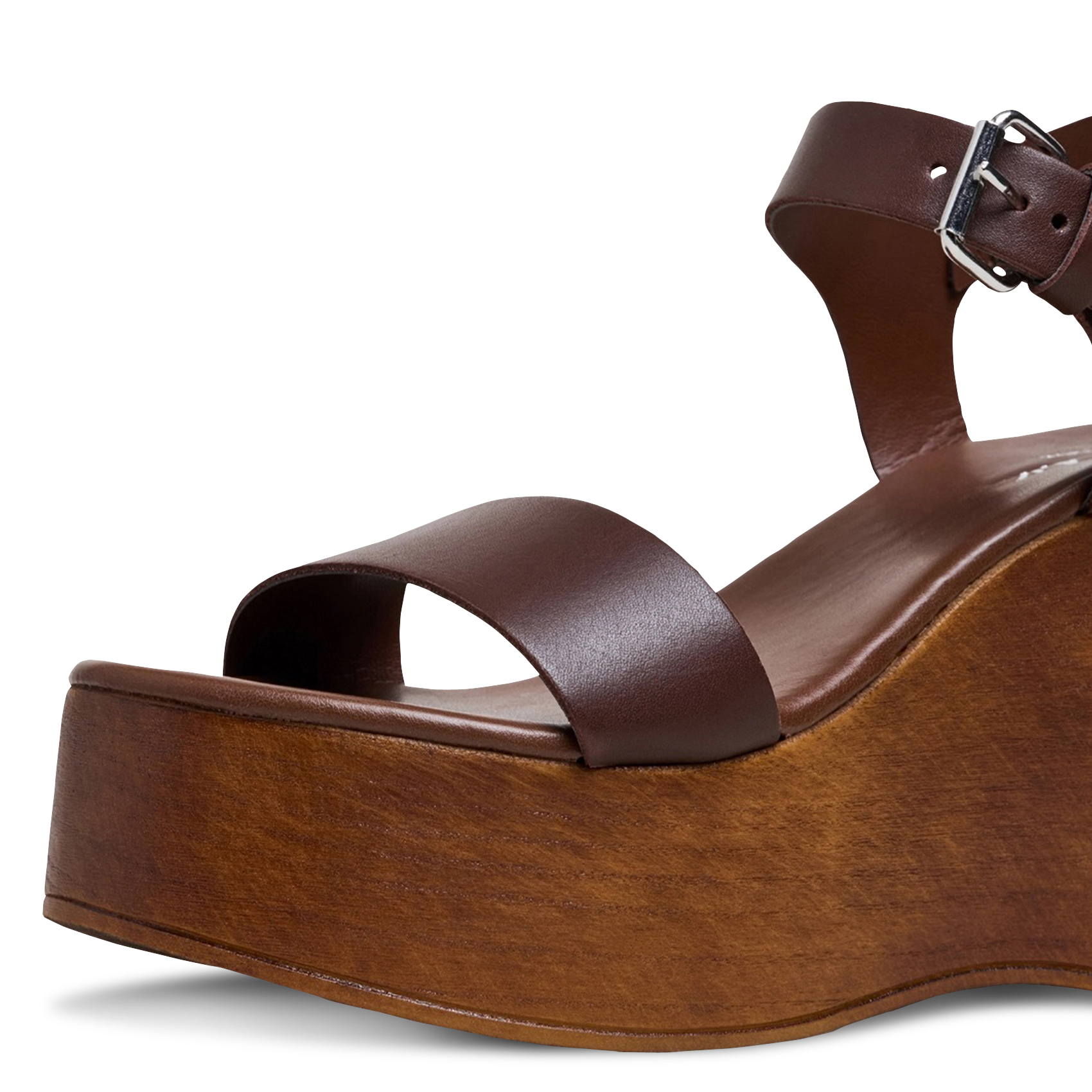 Sandales compensées en cuir ethan JONAK Marron