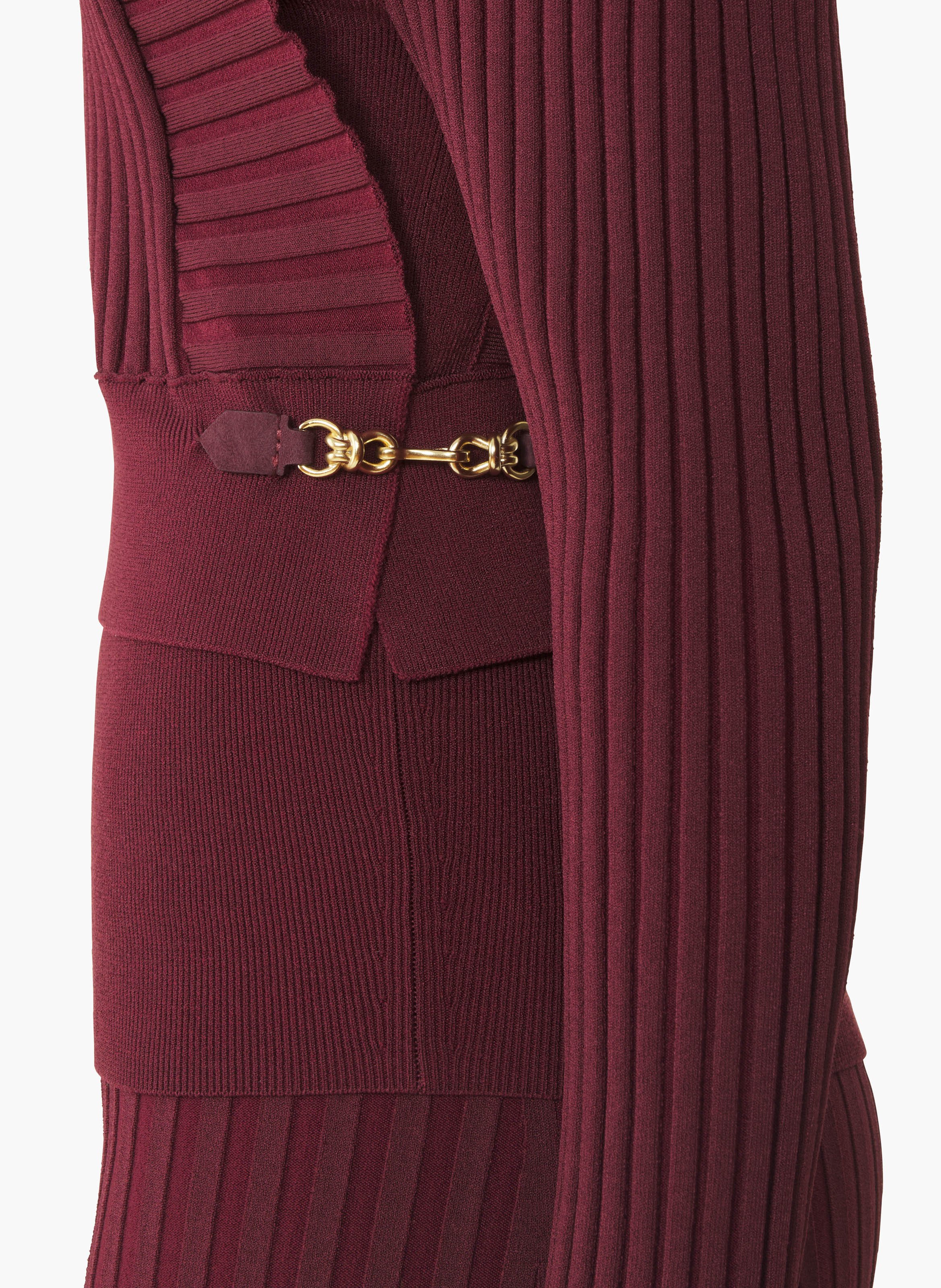 Pull à plastron en viscose LANVIN Rouge