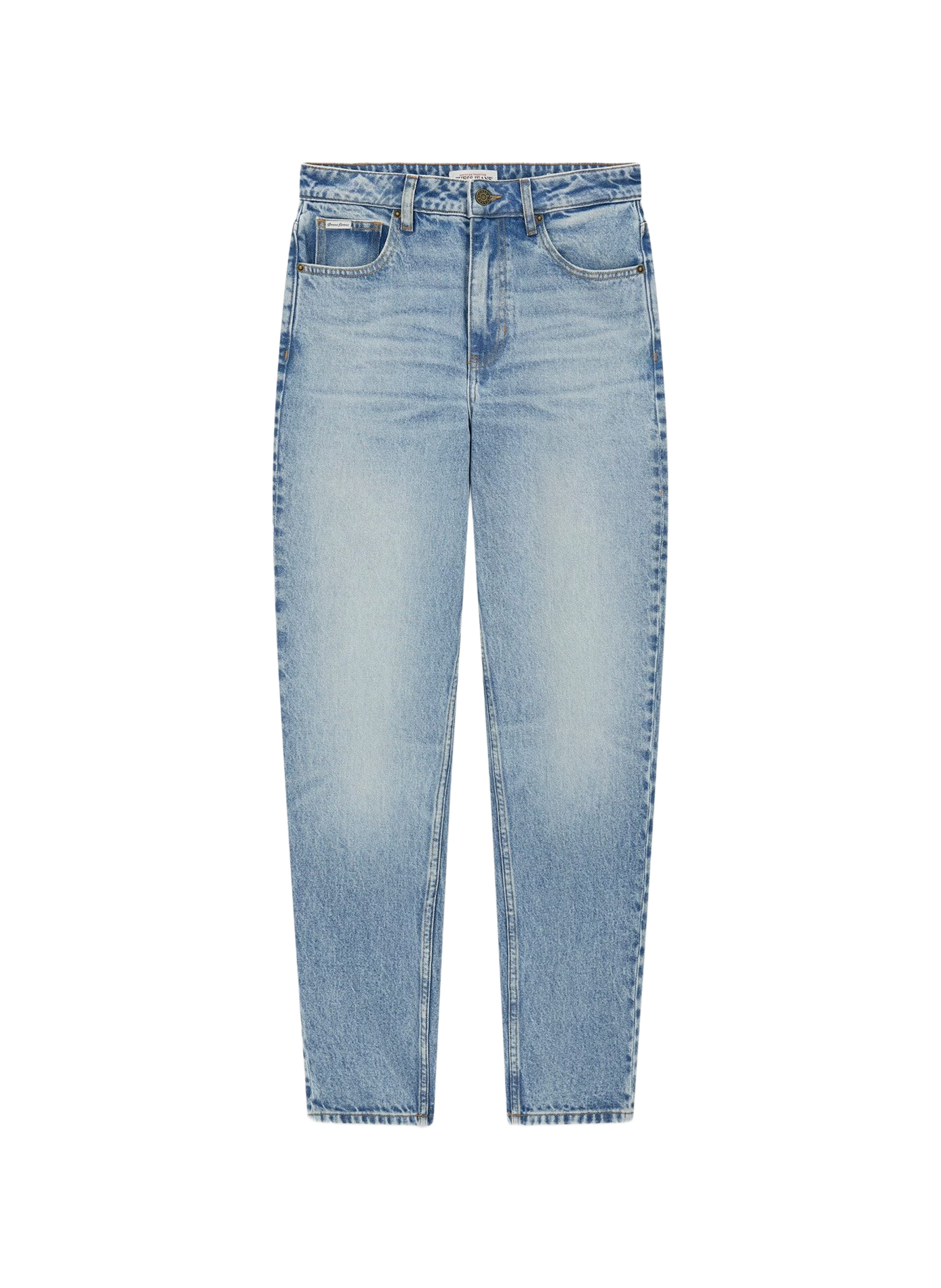 Washed denim boyfriend jeans in blended cotton GUESS Blue