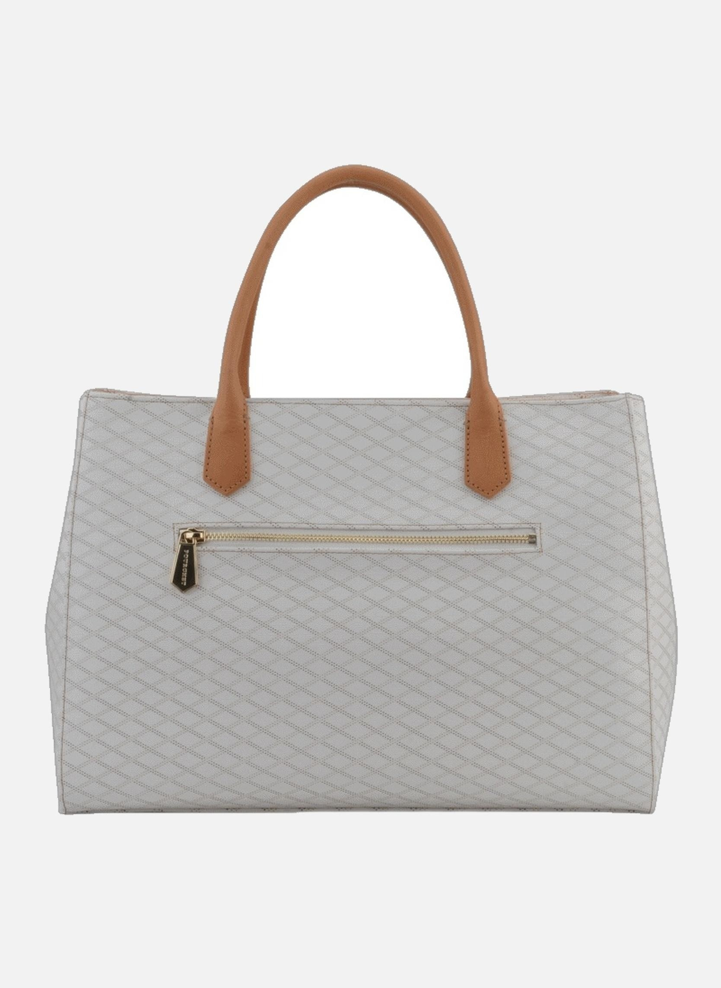Volver coated | sac à main pm en cuir de vachette POURCHET Blanc