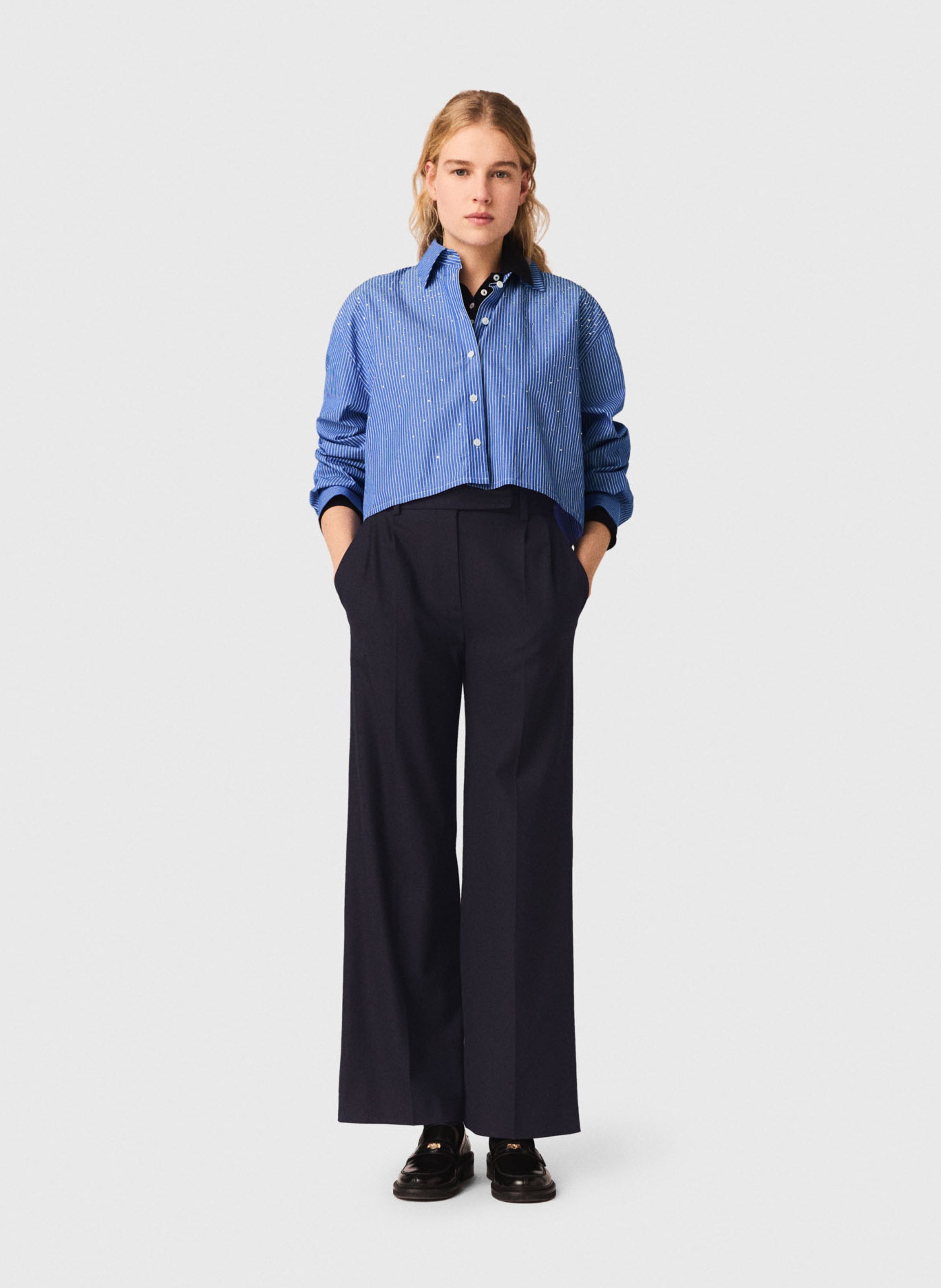 Pantalon large MAJE Noir