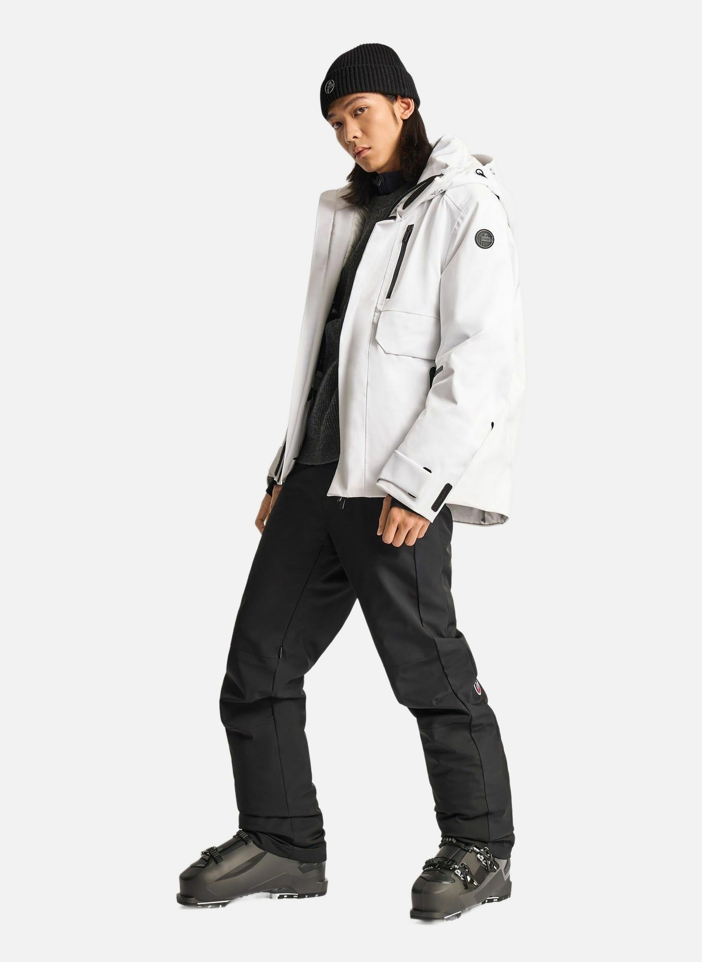 Veste de ski john col capuche coupe regular FUSALP Blanc