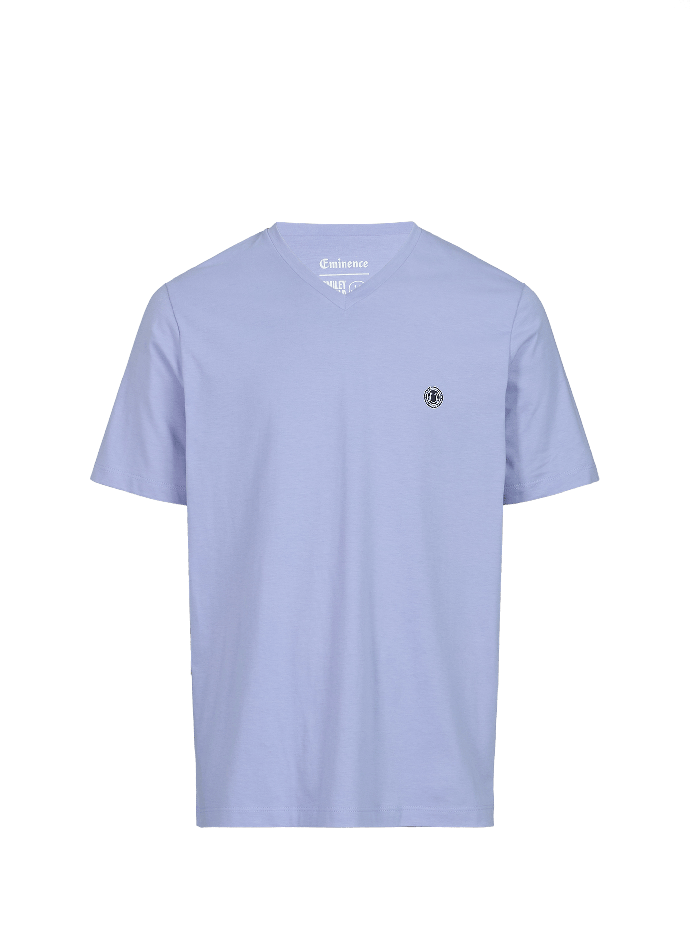Tee-shirt col V droit en coton EMINENCE Blau