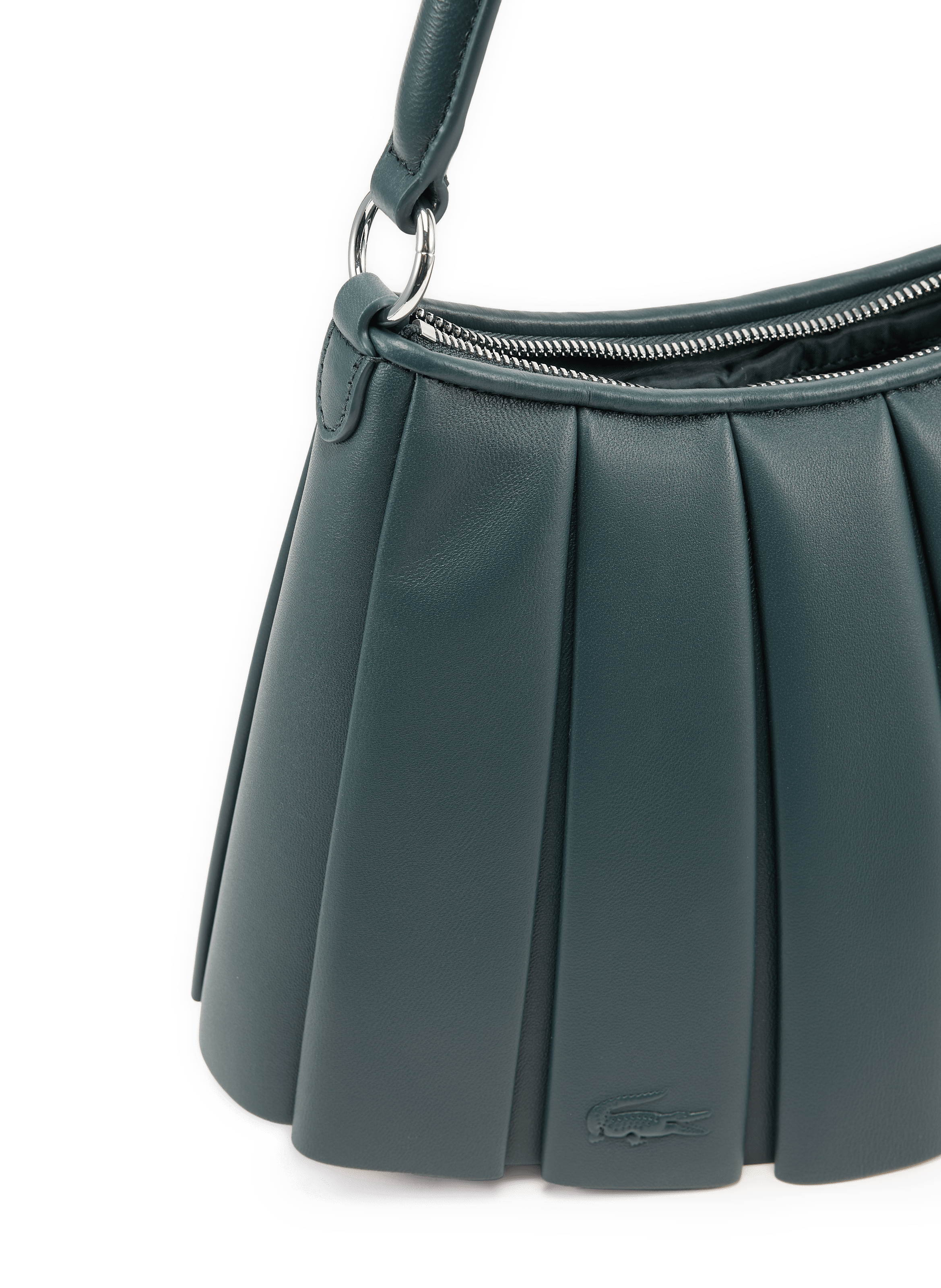 Medium Lenglen sheepskin leather bag | Green LACOSTE Women