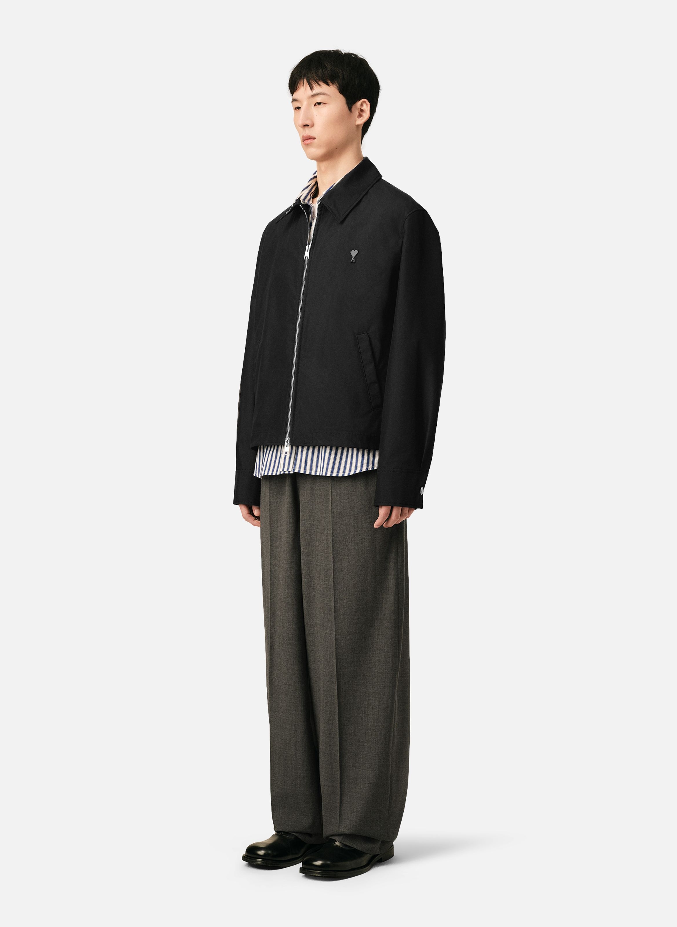 Blouson en nylon ami de coeur AMI PARIS Noir
