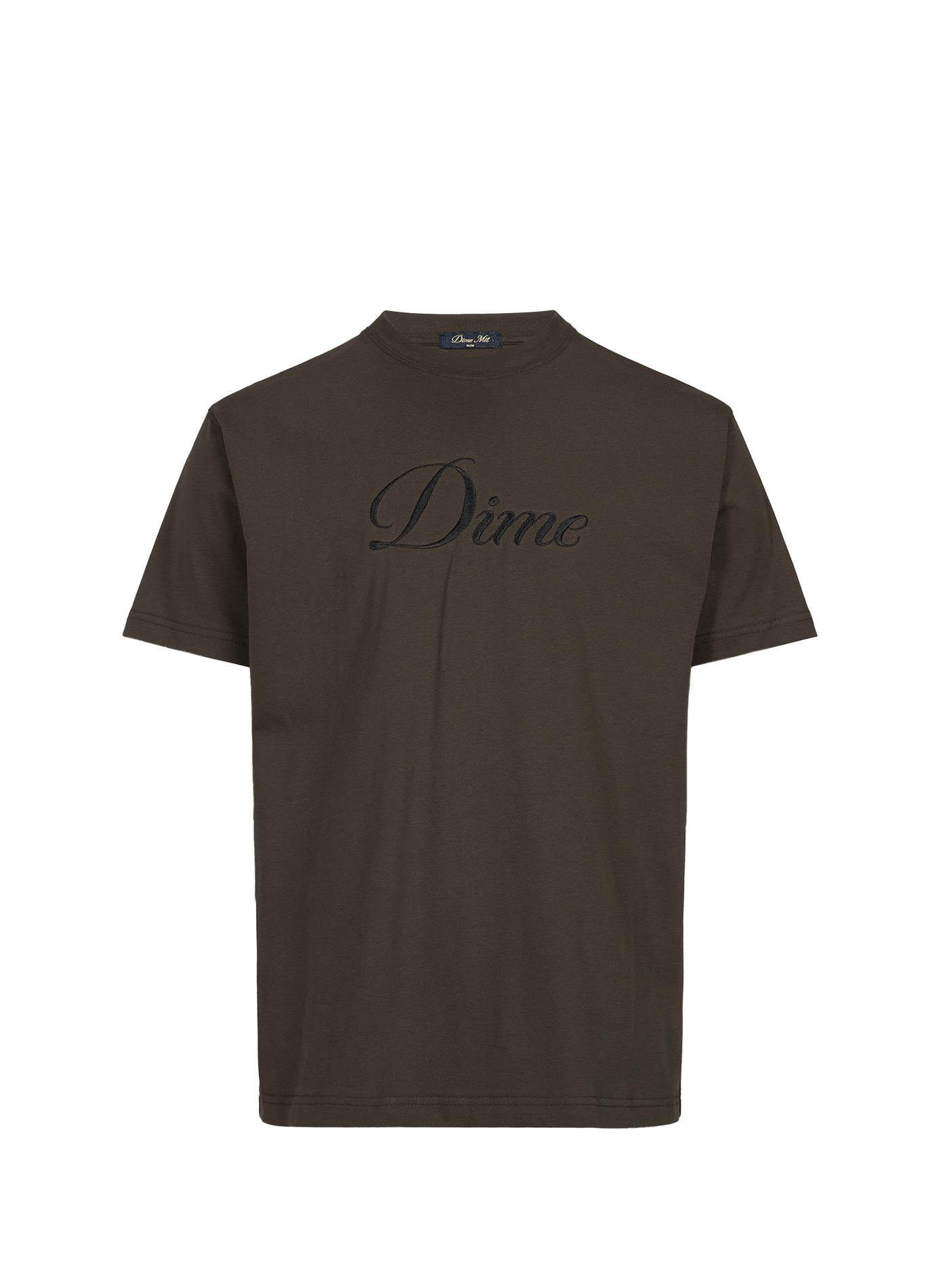 Gerader T-Shirt mit Stickerei DIME Schwarz