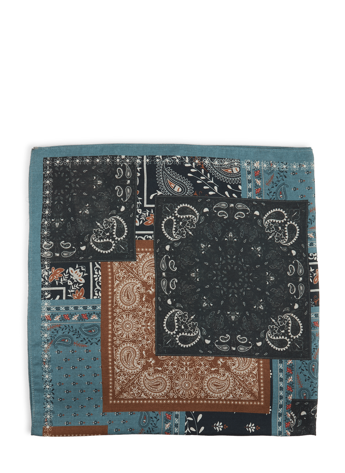 Kaschmir bedrucktes Tuch SAISON 1865 Blau