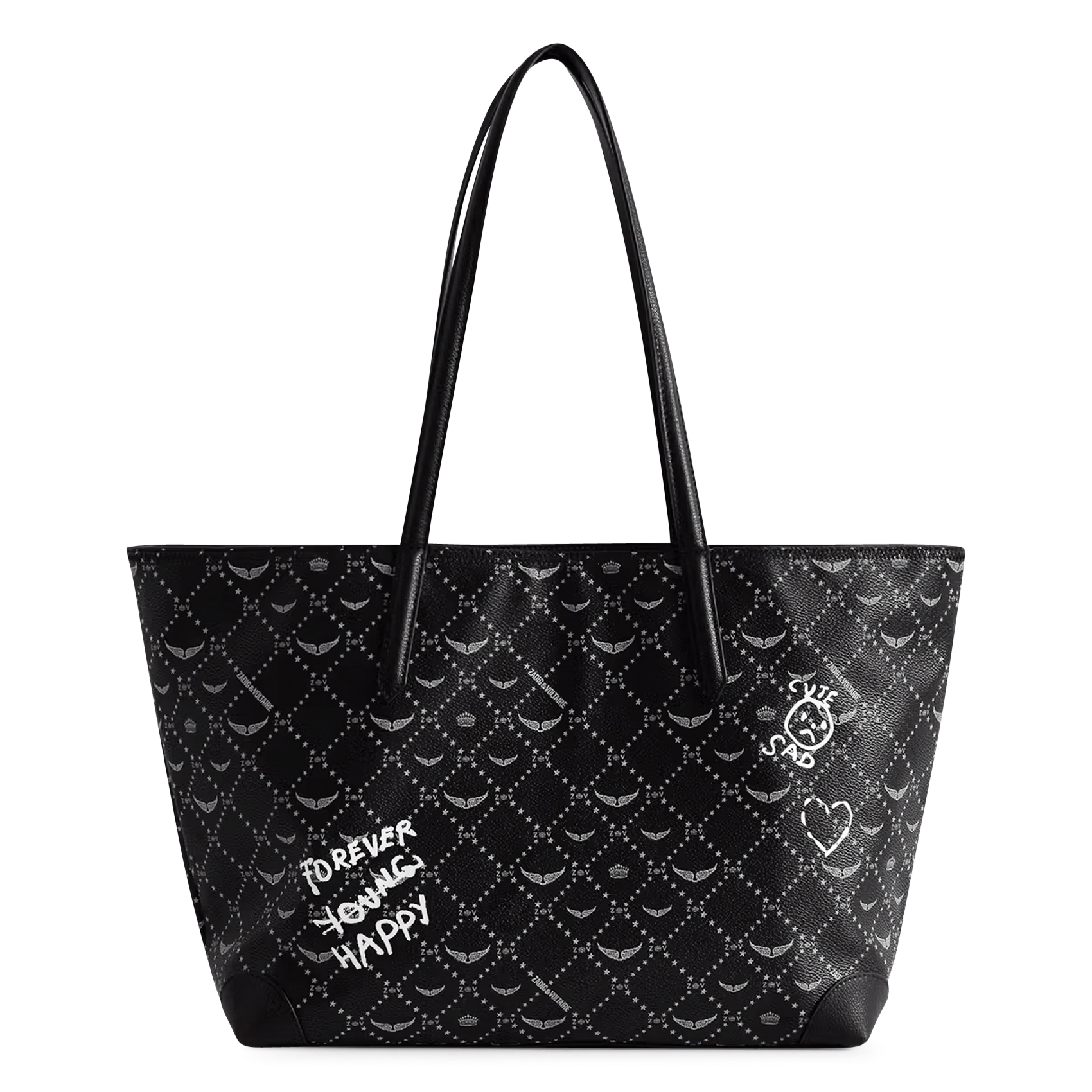 Bedrukte boodschappentas z shopper ZADIG&VOLTAIRE Zwart