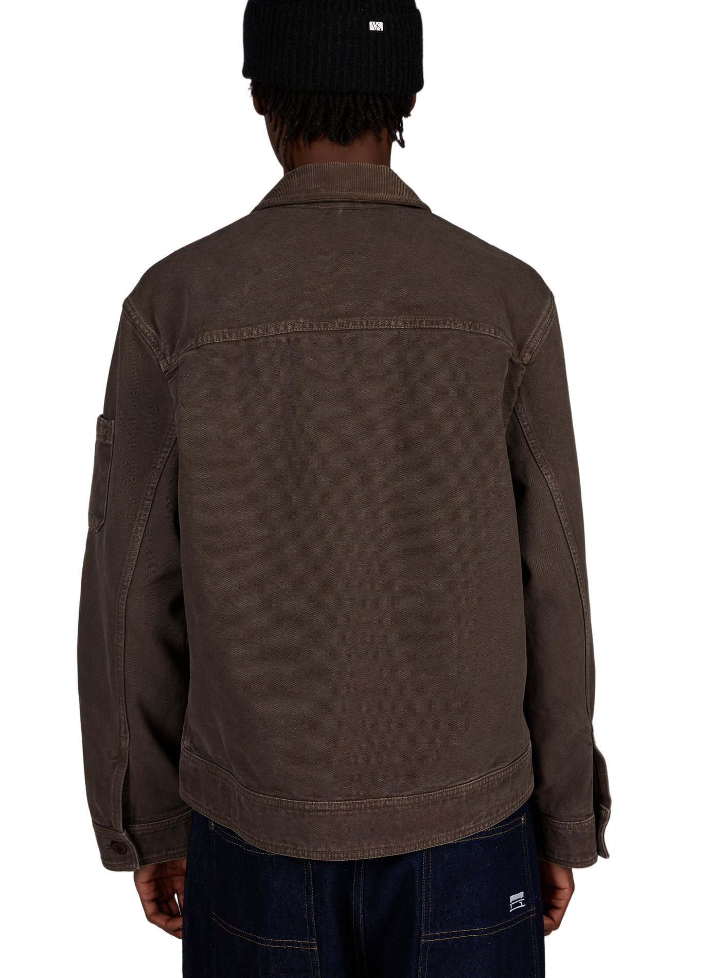 Weite Jacke mit klassischem Kragen aus Baumwolle. A.P.C. Braun
