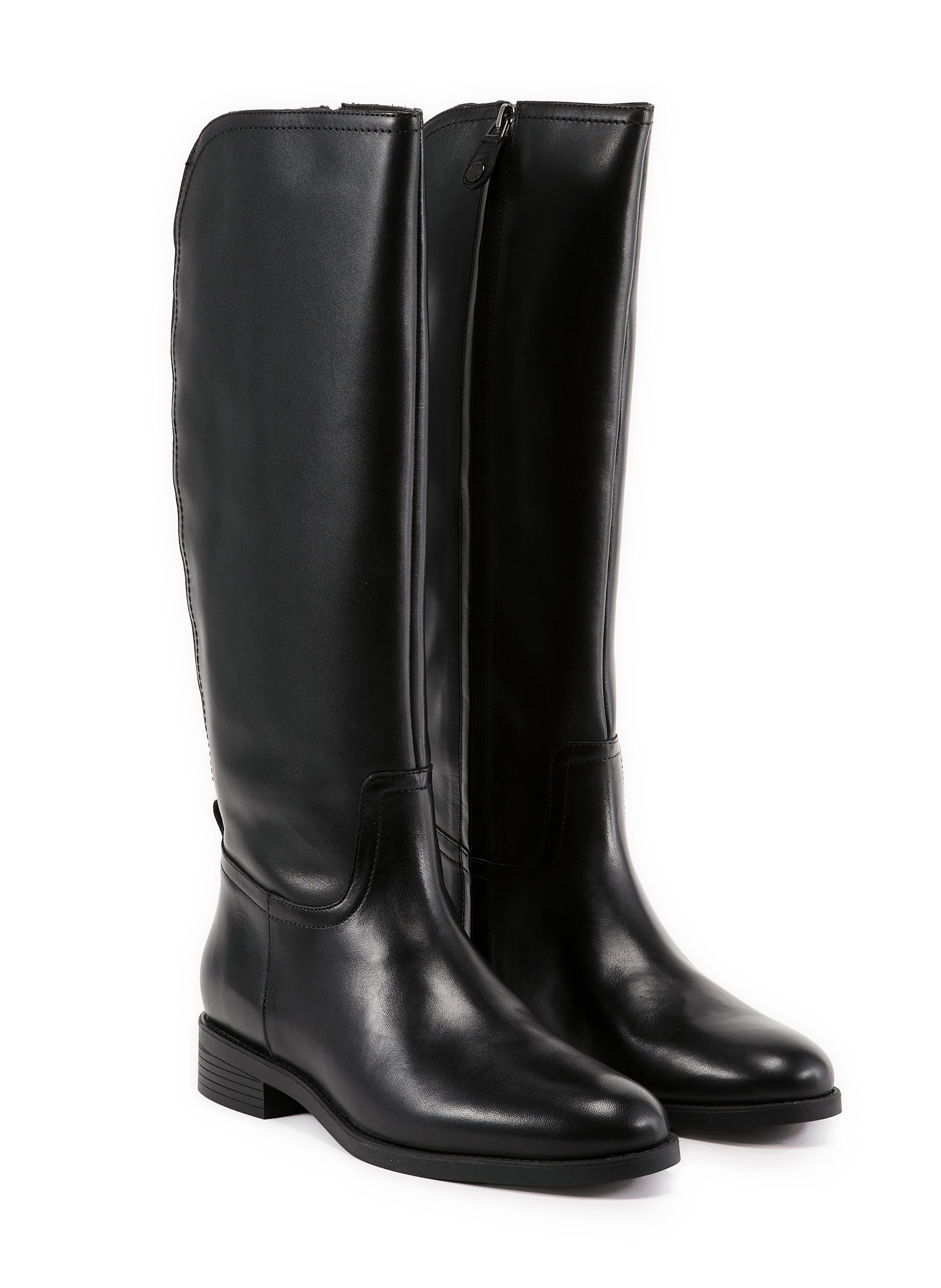 Bottes en cuir mélangé GEOX Schwarz