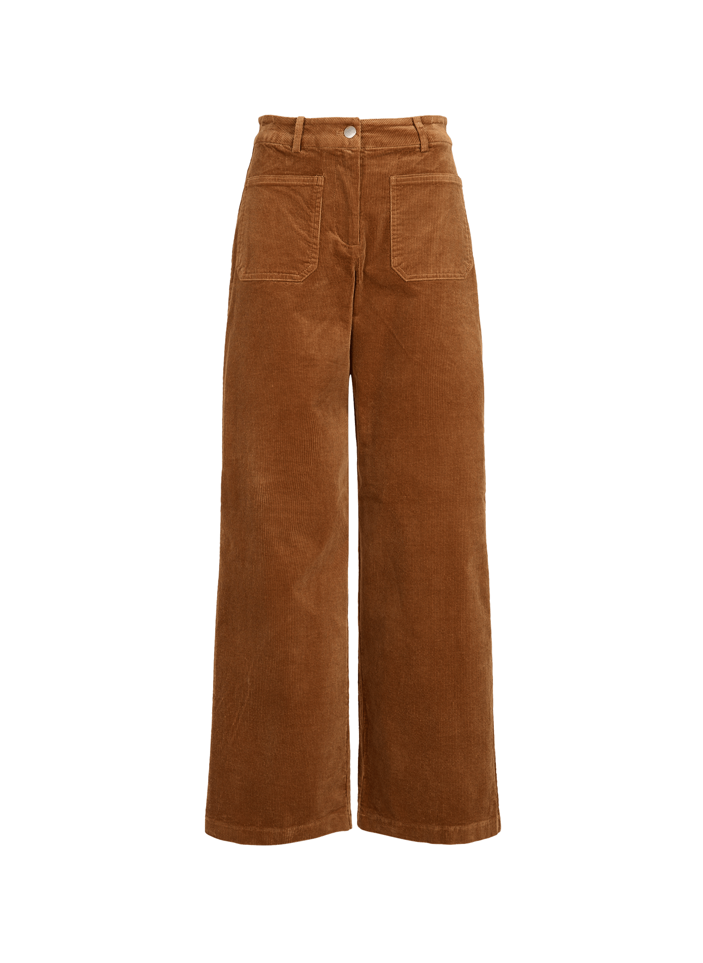 Pantalon droit en velours côtelé VILA Marron