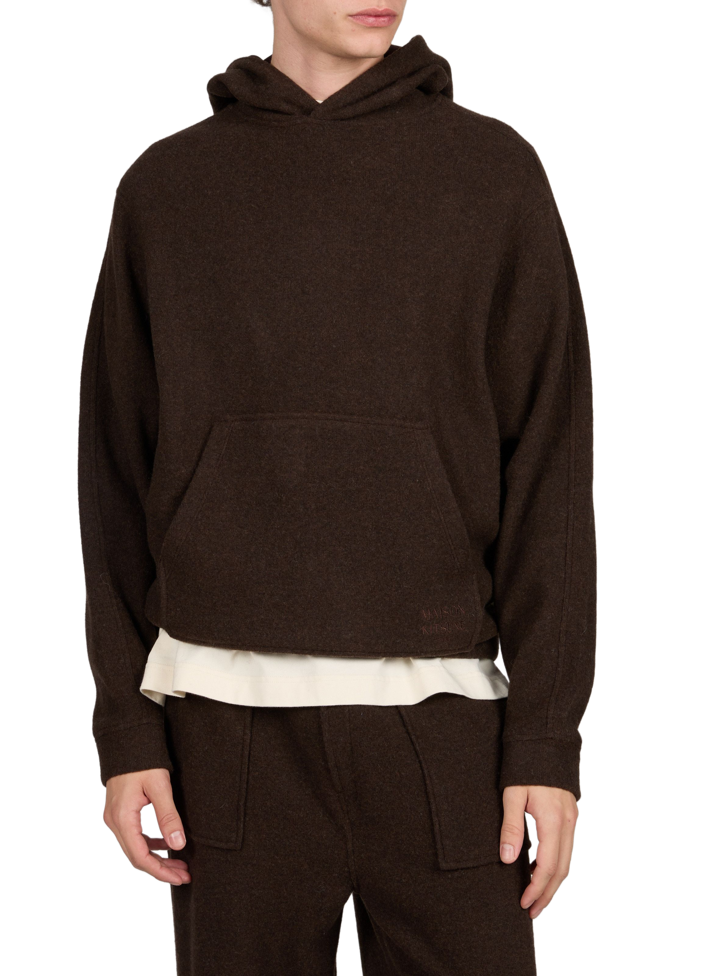 Oversized Hoodie MAISON KITSUNÉ Brown