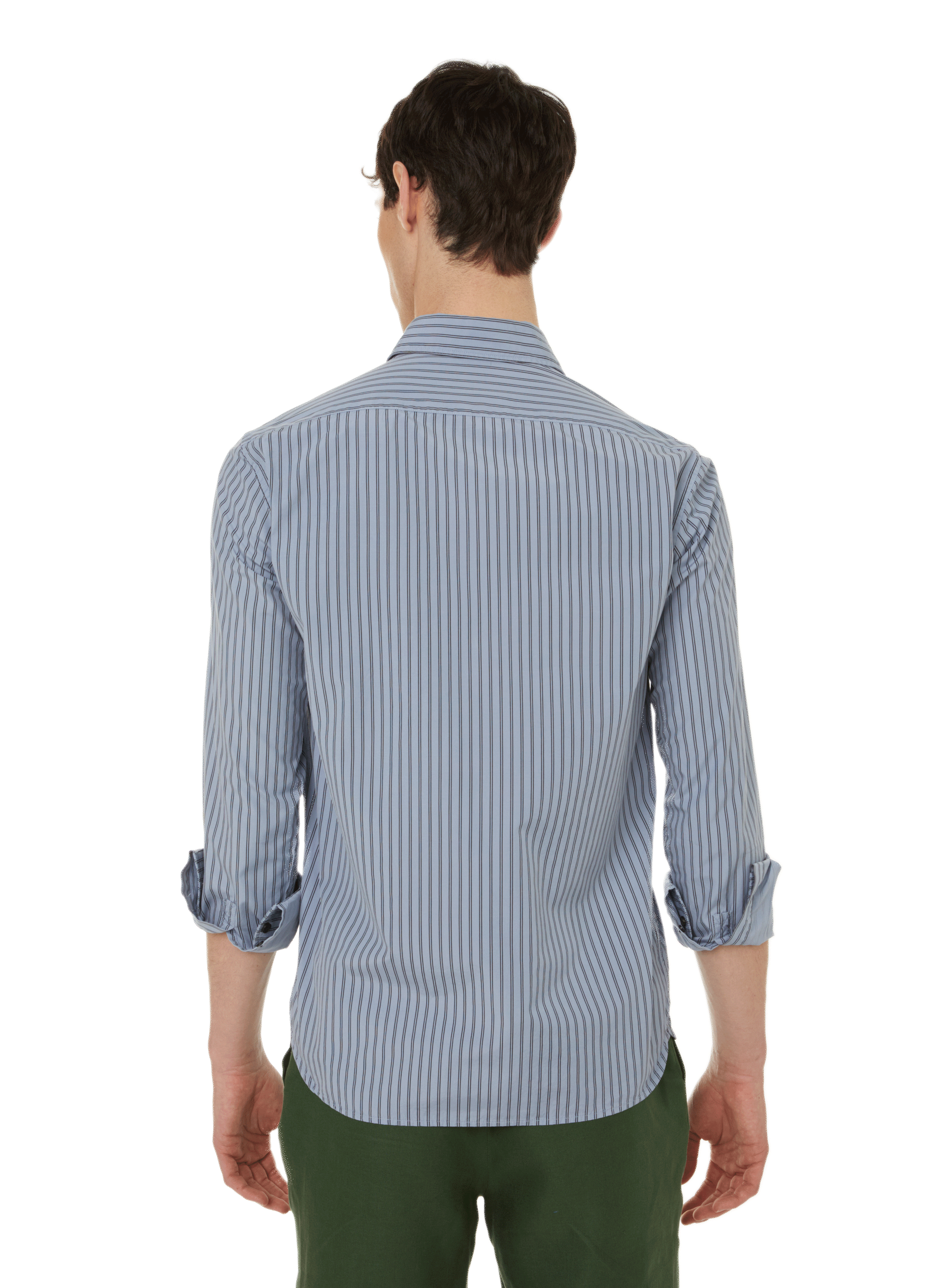 Chemise rayée en popeline de coton SAISON 1865 Vert