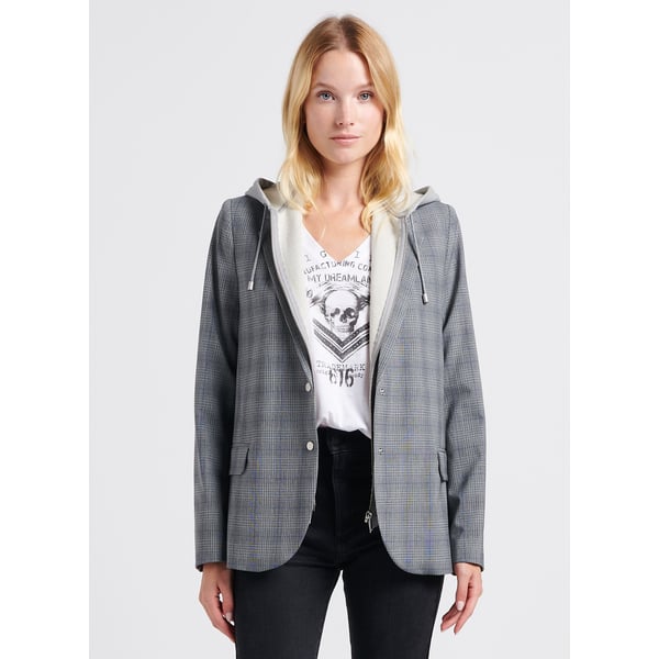 Veste à capuche à carreaux
