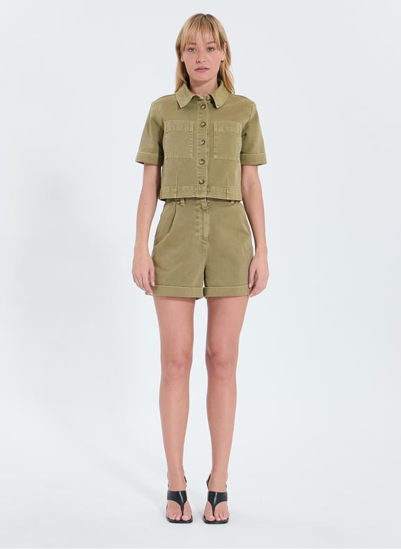 Chemise kaki droite - cyrille Kaki by ZAPA ZAPA Chemise kaki droite - cyrille Kaki