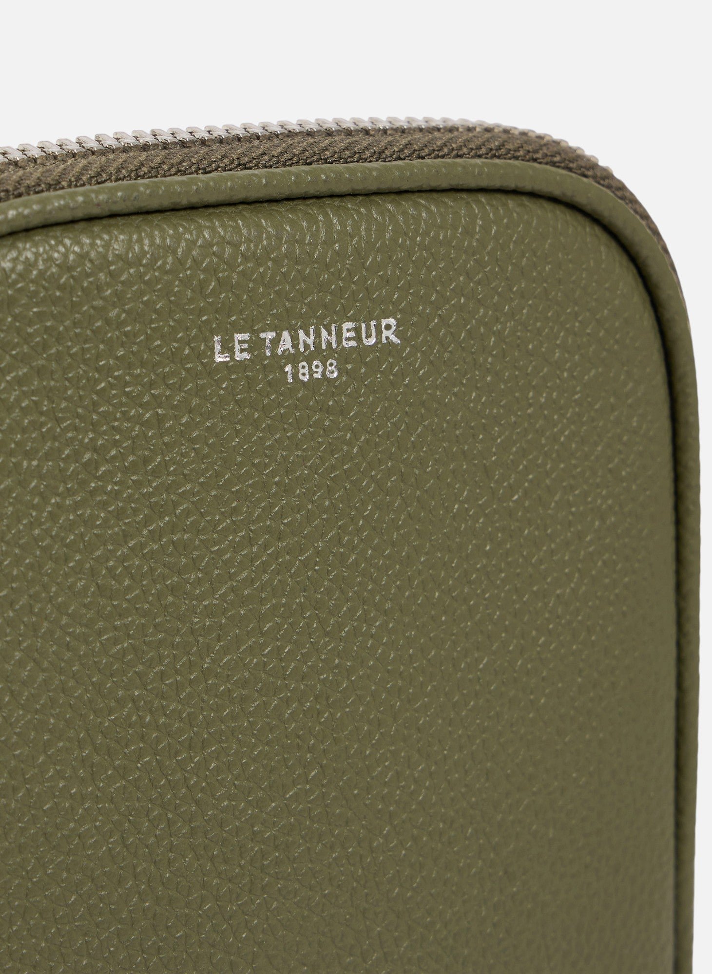 Etui téléphone en cuir grainé LE TANNEUR Vert