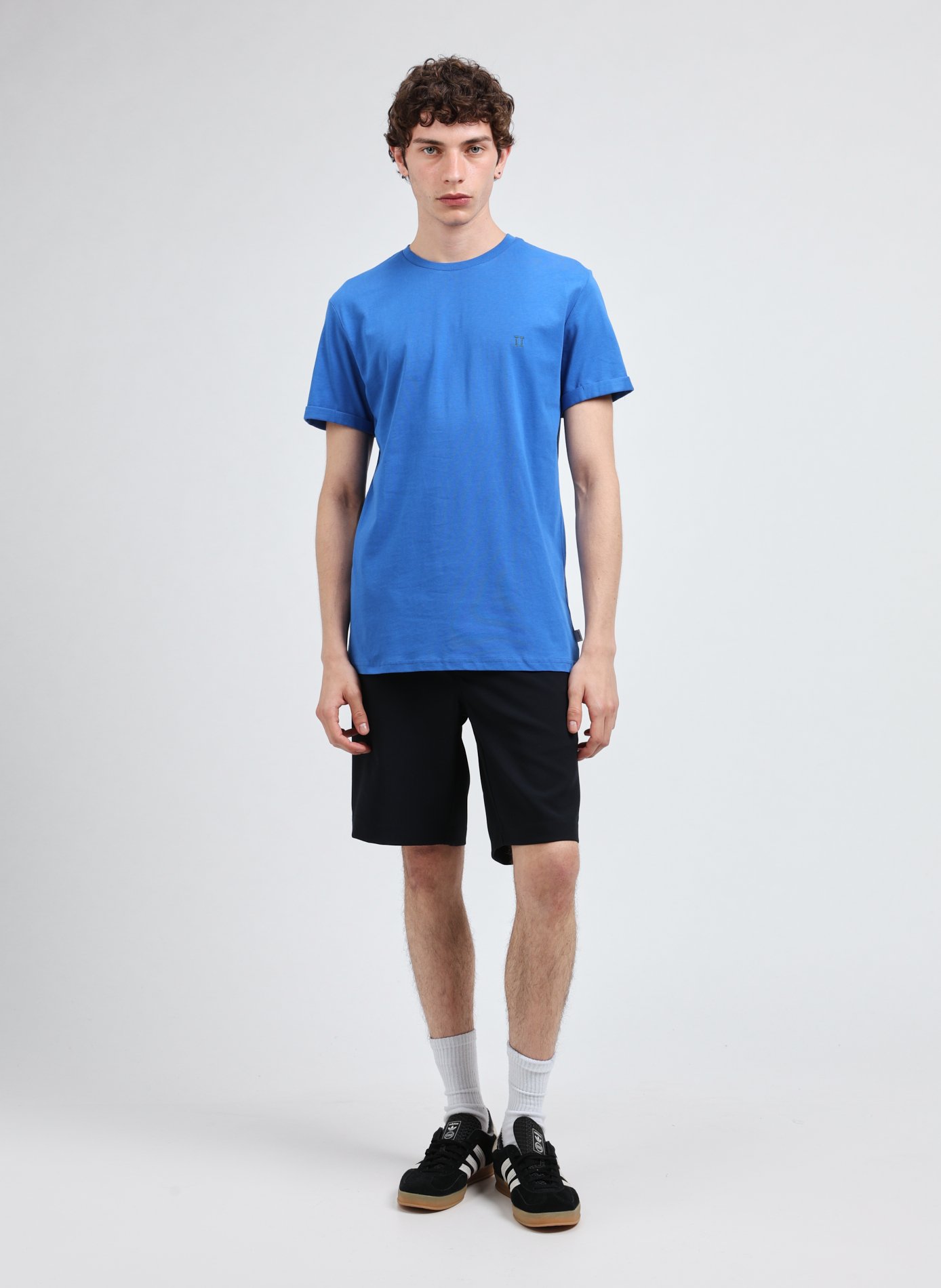 T-shirt brodé en coton LES DEUX Bleu