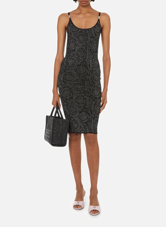 Robe midi brillante Noir by VERSACE VERSACE Robe midi brillante Noir