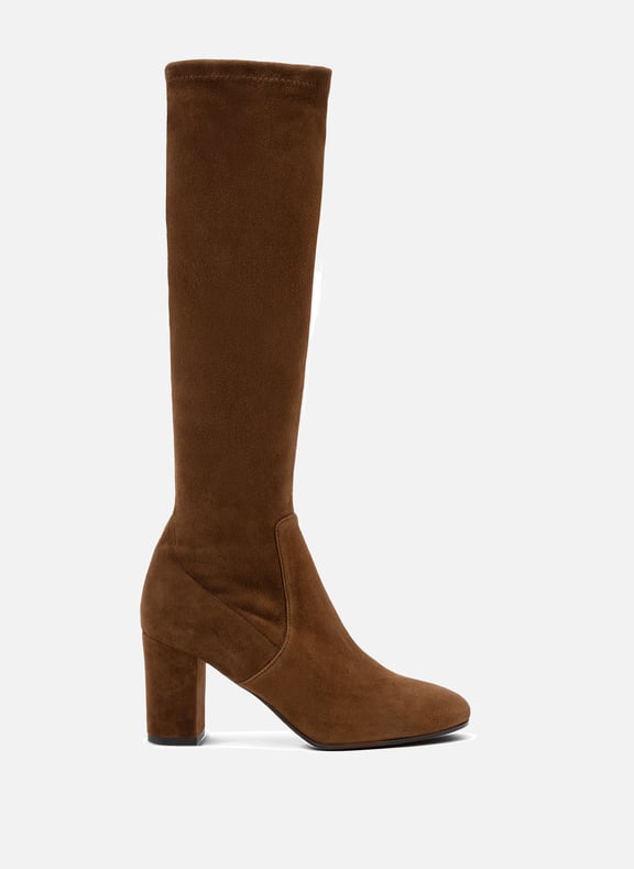 Bottes roxana en velours stretch Marron by PARALLELE PARALLELE Bottes roxana en velours stretch Marron