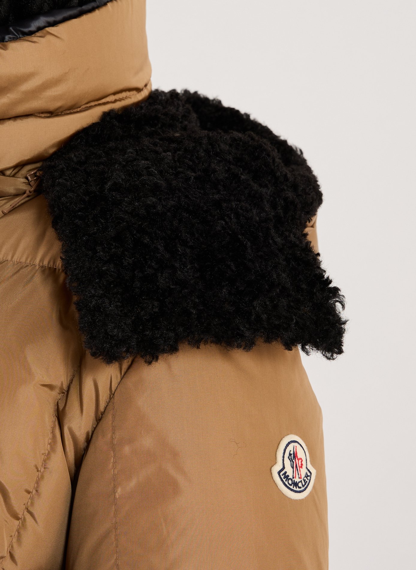 Quilted hooded jacket MONCLER Beige
