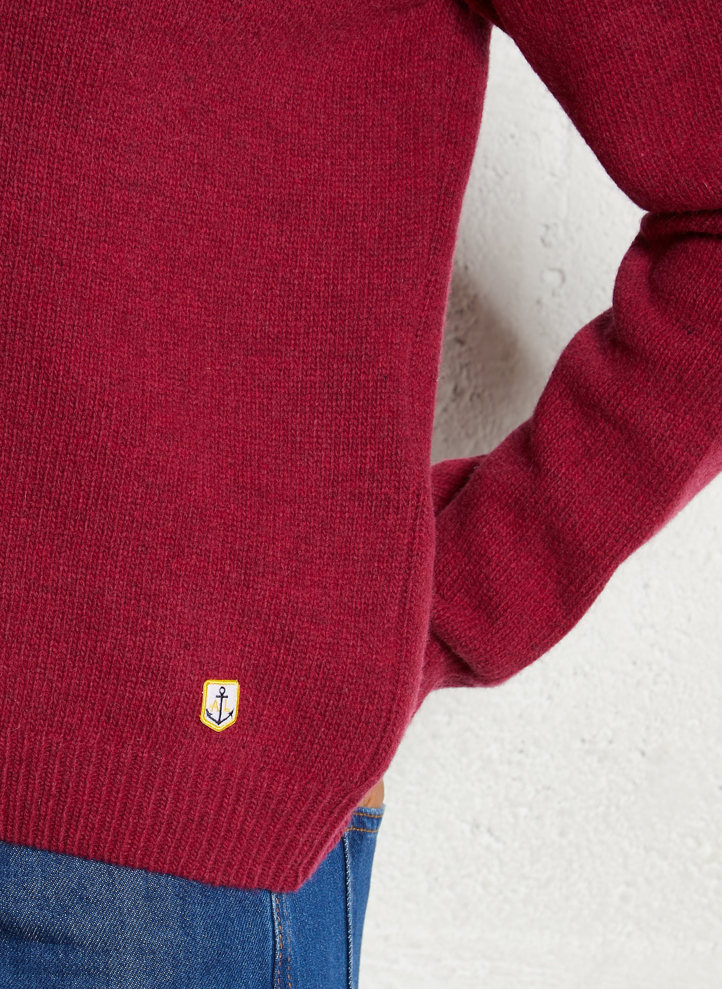 Pull droite col rond en laine mélangée heritage ARMOR-LUX Rouge